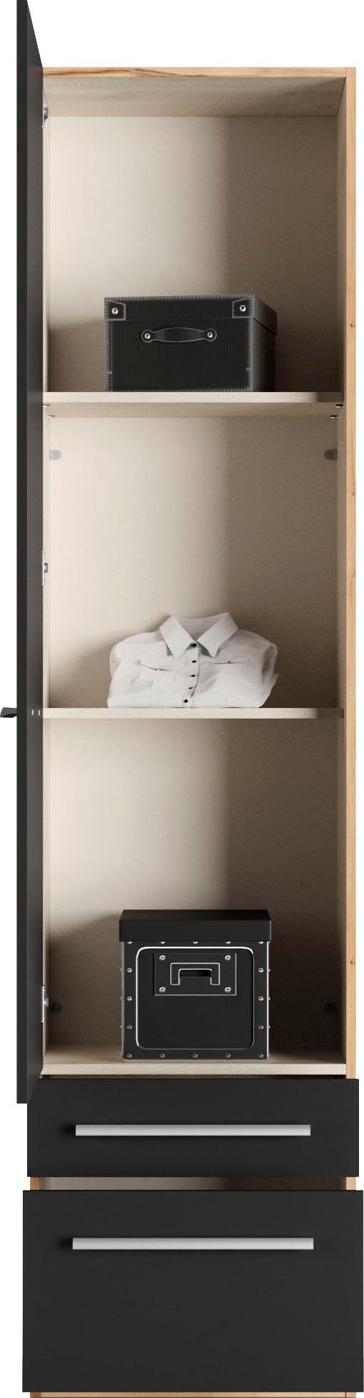 priess Kledingkast Kast garderobe waskast Barcelona in 5 breedtes veel opbergruimte, ruime lades, met spiegel, made in germany