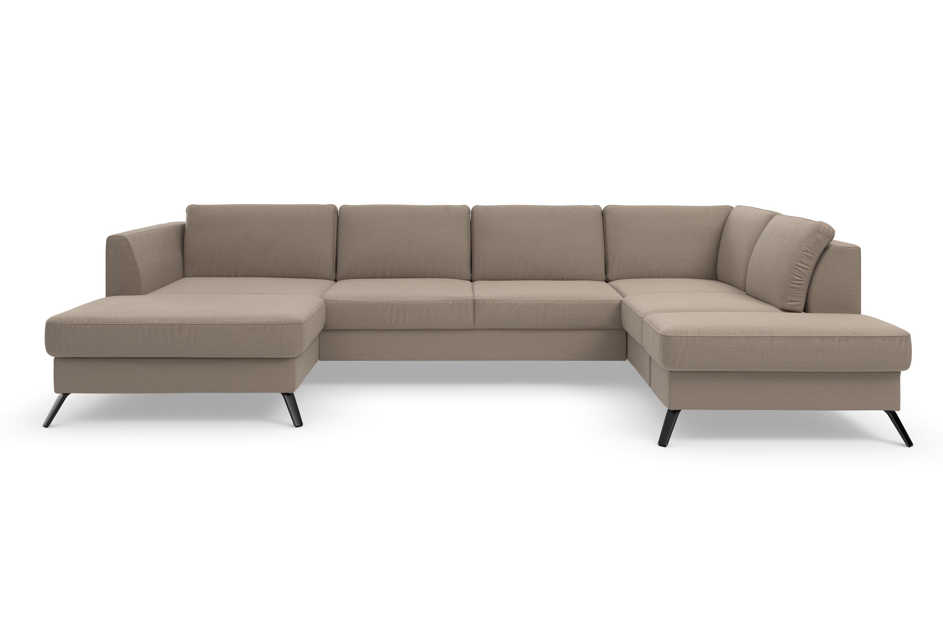 sit&more Zithoek Olsen U-vorm inclusief zitdiepteverstelling, naar keuze met slaapfunctie, 15 cm hoog