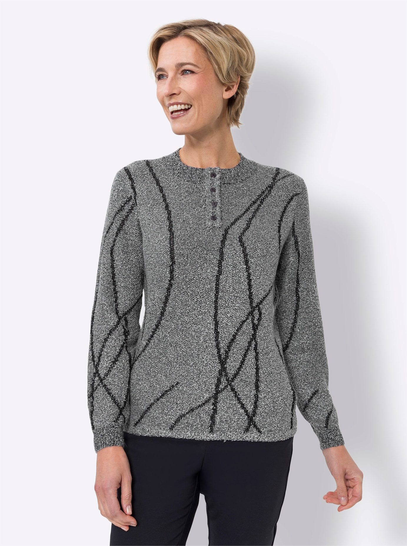 Classic Basics Gebreide trui Bouclé trui