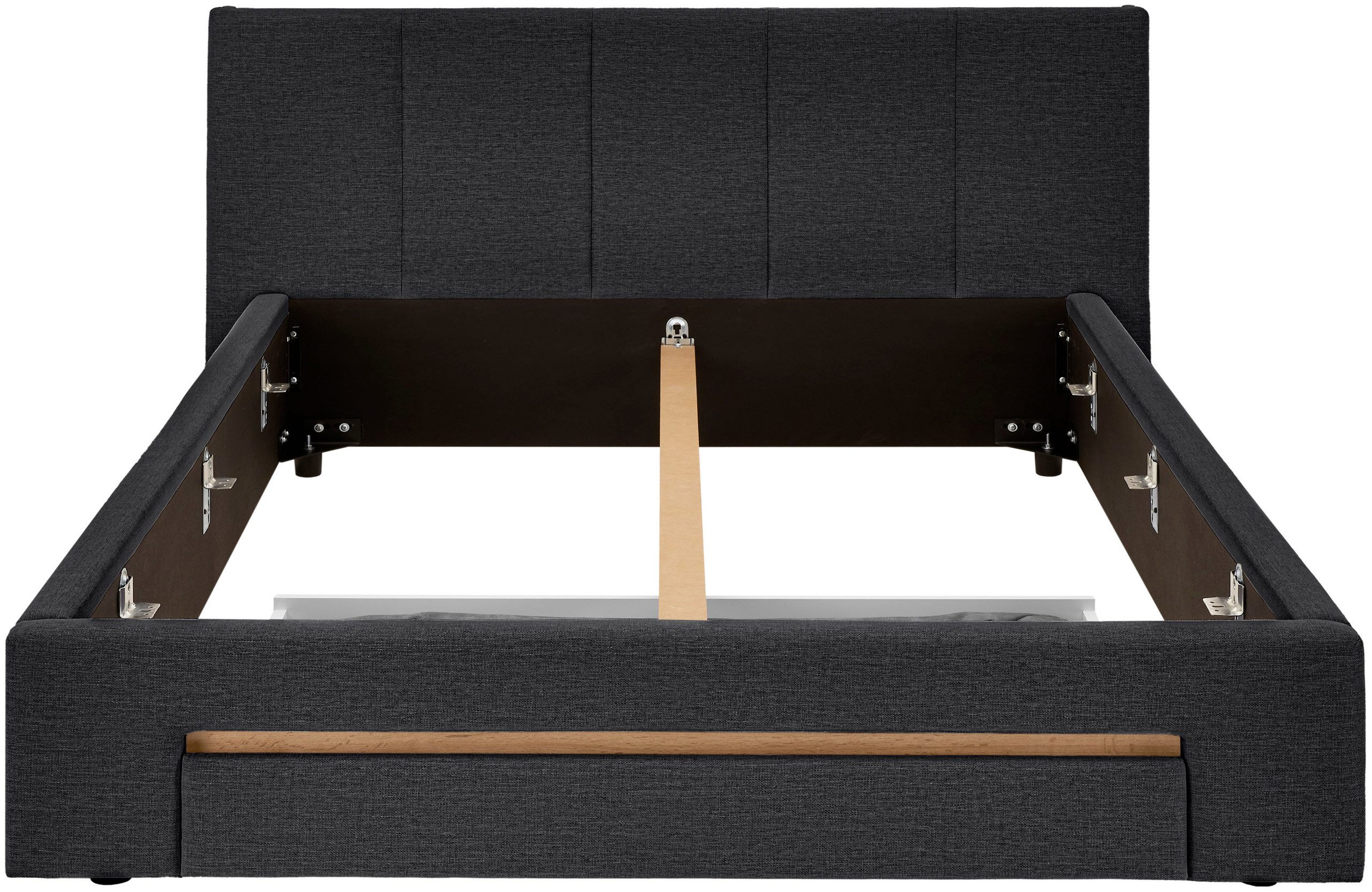 INOSIGN Gestoffeerd bed CiTY/GiRON, bedframe met bedlade, gestoffeerd opbergbed met hondenbed of opberglade, bekleding van corduroy of linnenlook