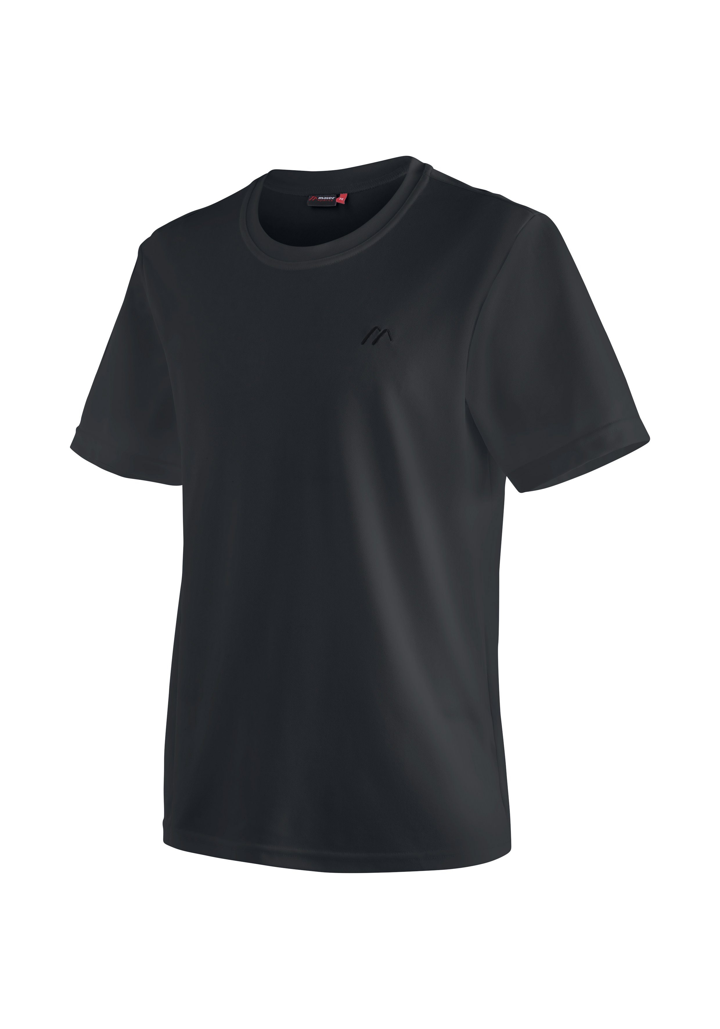Maier Sports Functioneel shirt Walter Heren T-shirt, ronde hals pique outdoor shirt, snel drogend heren t-shirts maat XXXL zwart