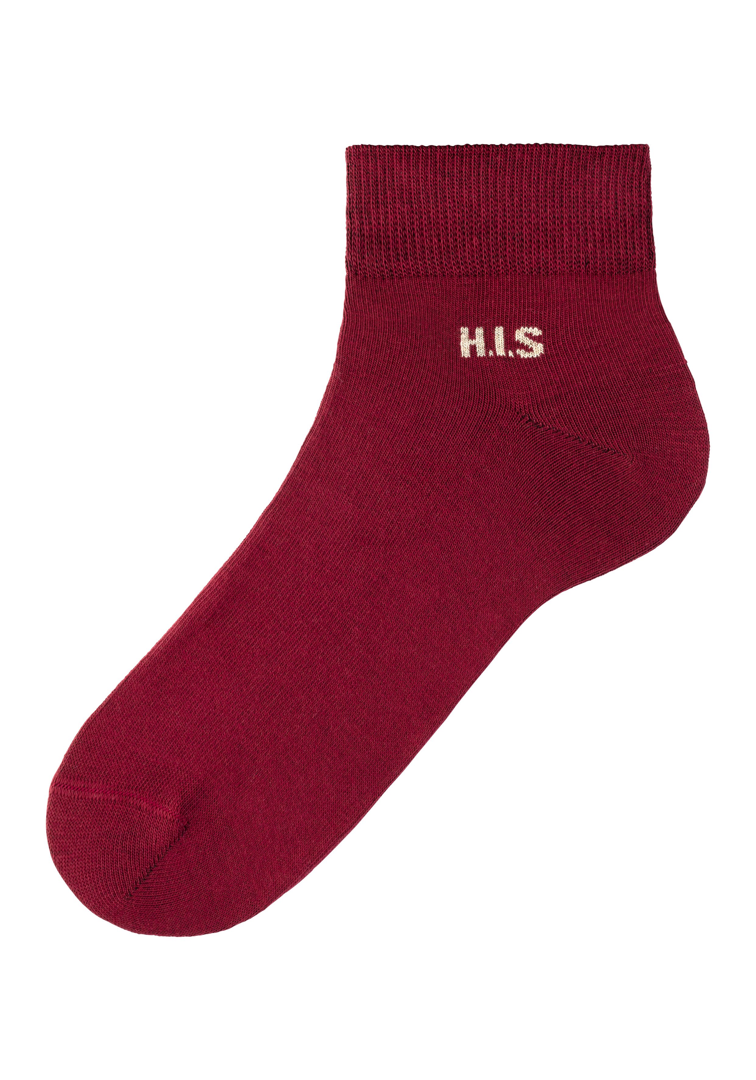 H.I.S Korte sokken met gekleurde binnenkant van de band (set, 10 paar)