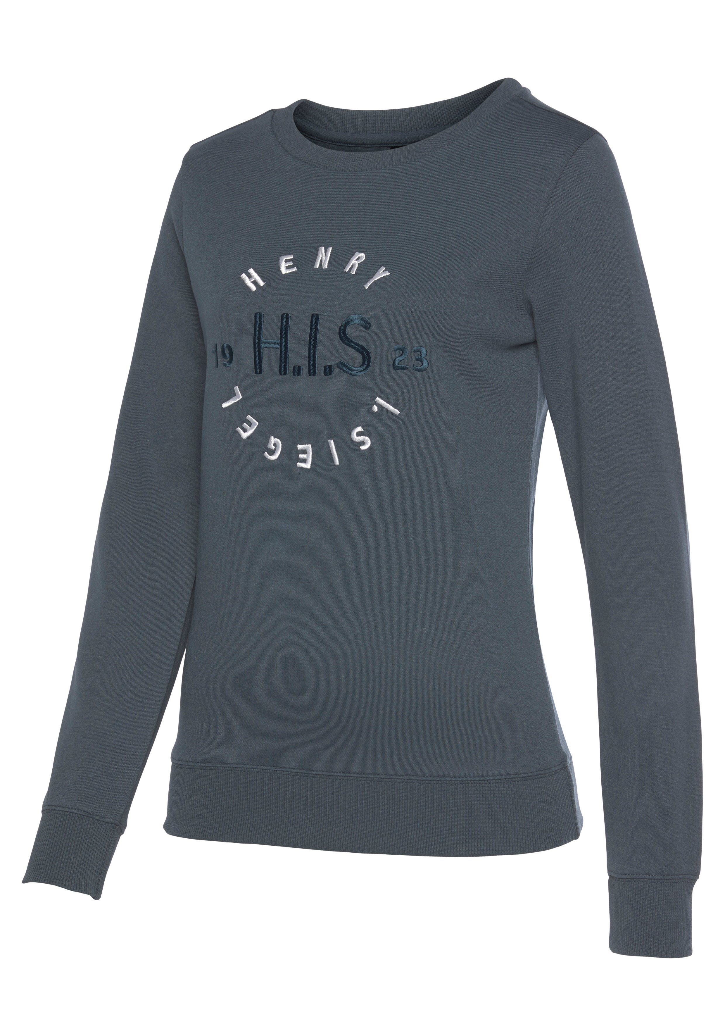 H.I.S Sweatshirt met grote logo-borduurwerk, loungepak