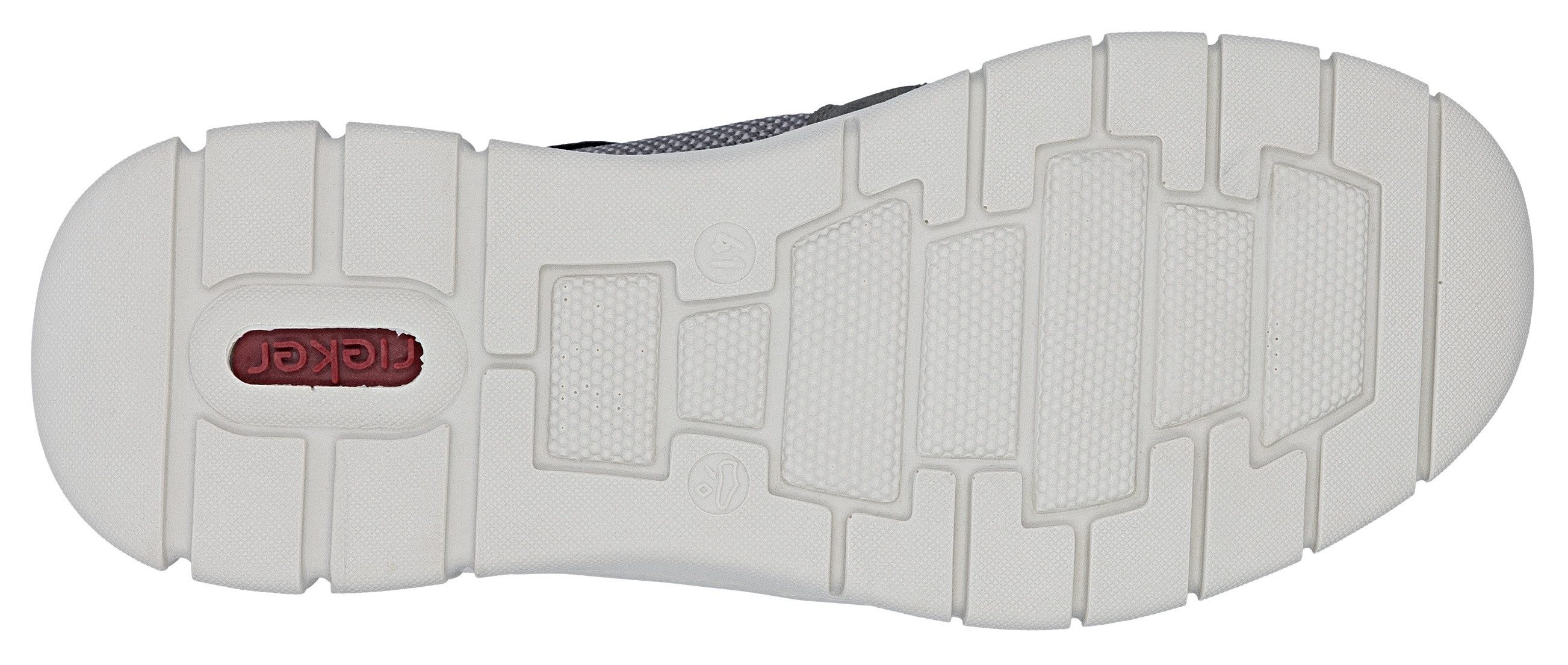 Rieker Slip-on sneakers Instapper, halfhoge schoen, vrijetijdsschoen met elastiek, om in te stappen