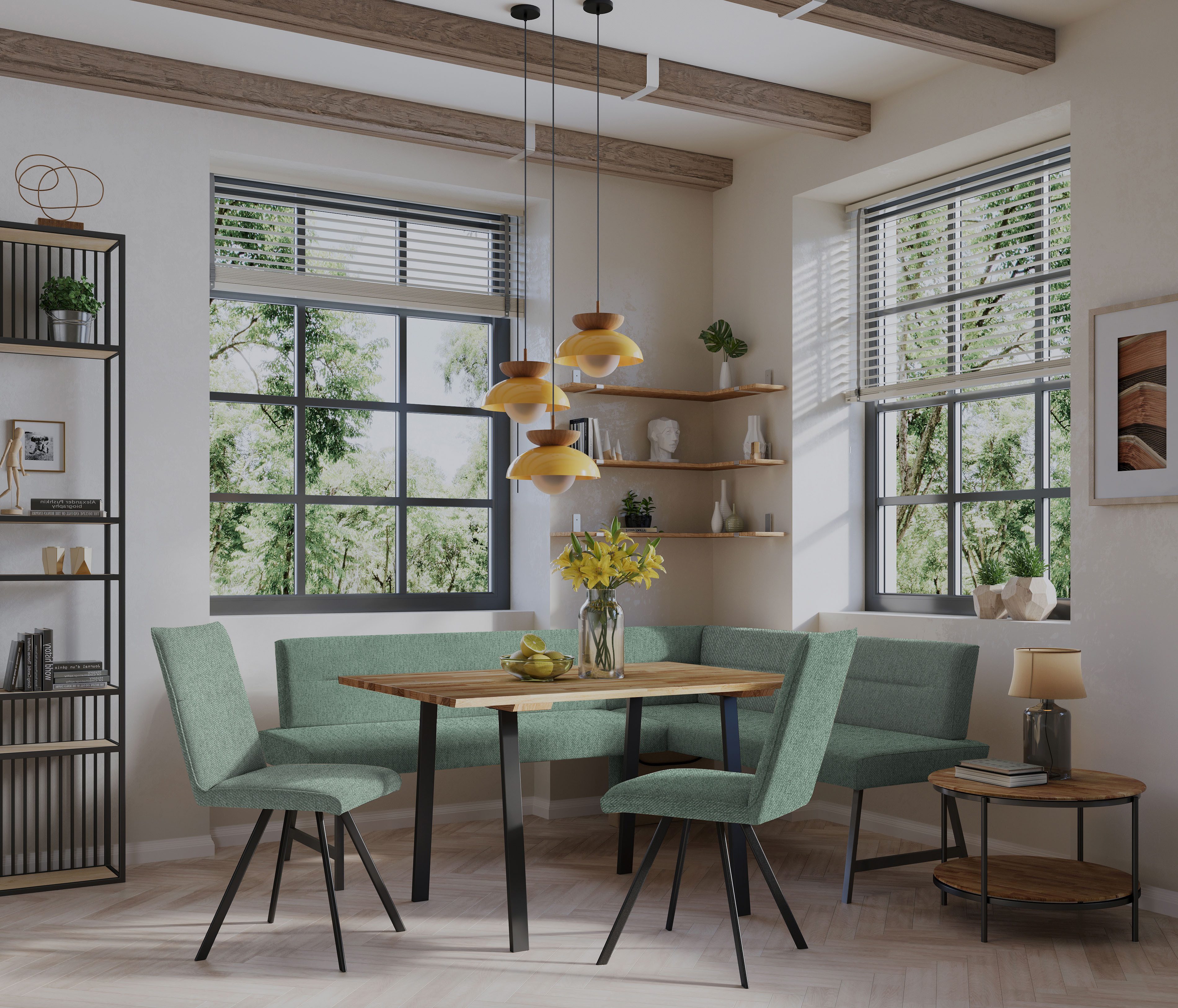 Home affaire Stoel met 4 poten Sava Metalen frame (set, 2 stuks)
