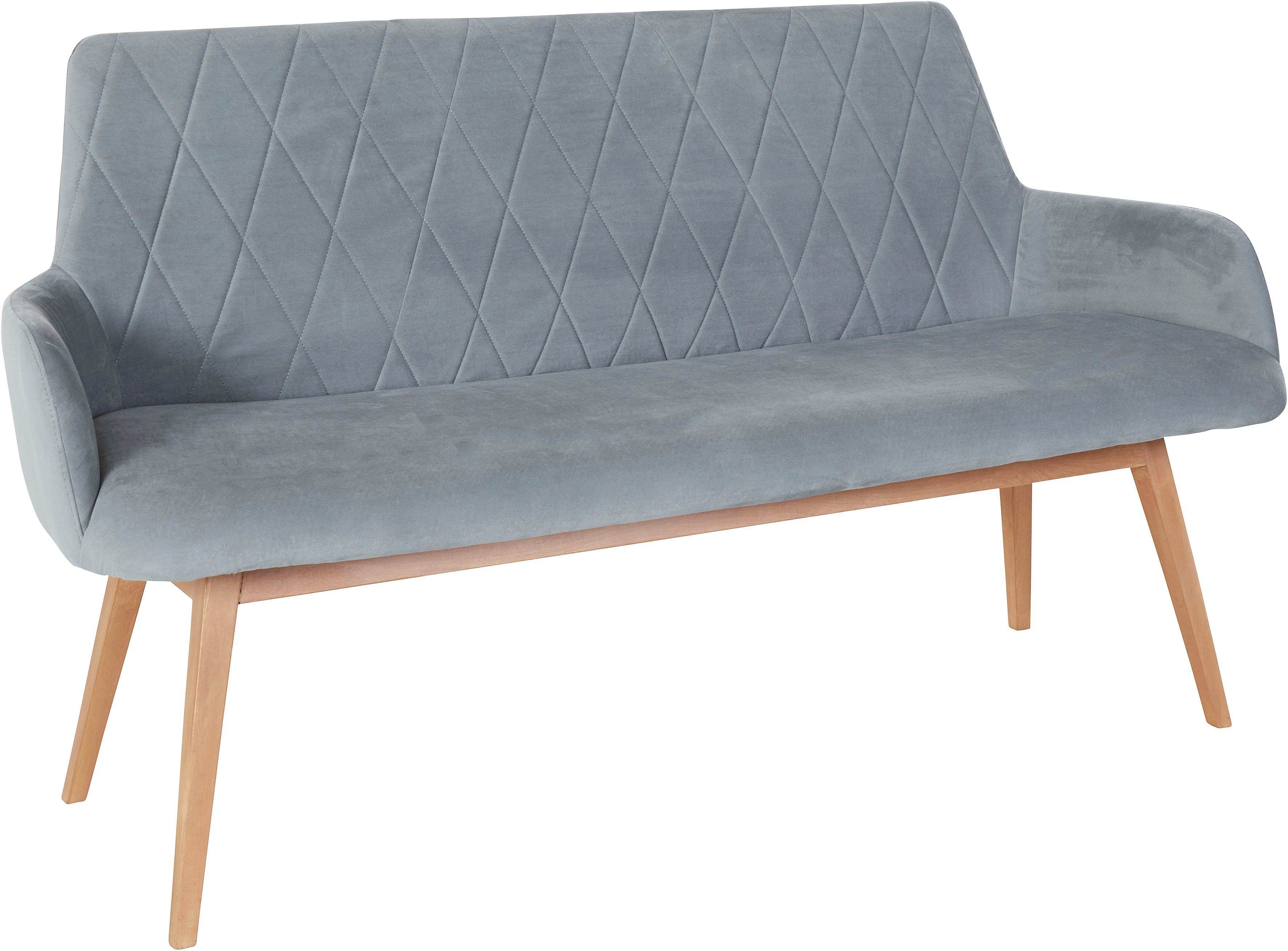 Home affaire Zitbank Brest Zit en rug gepolsterd, met ruitstiksel, breedte 160 cm