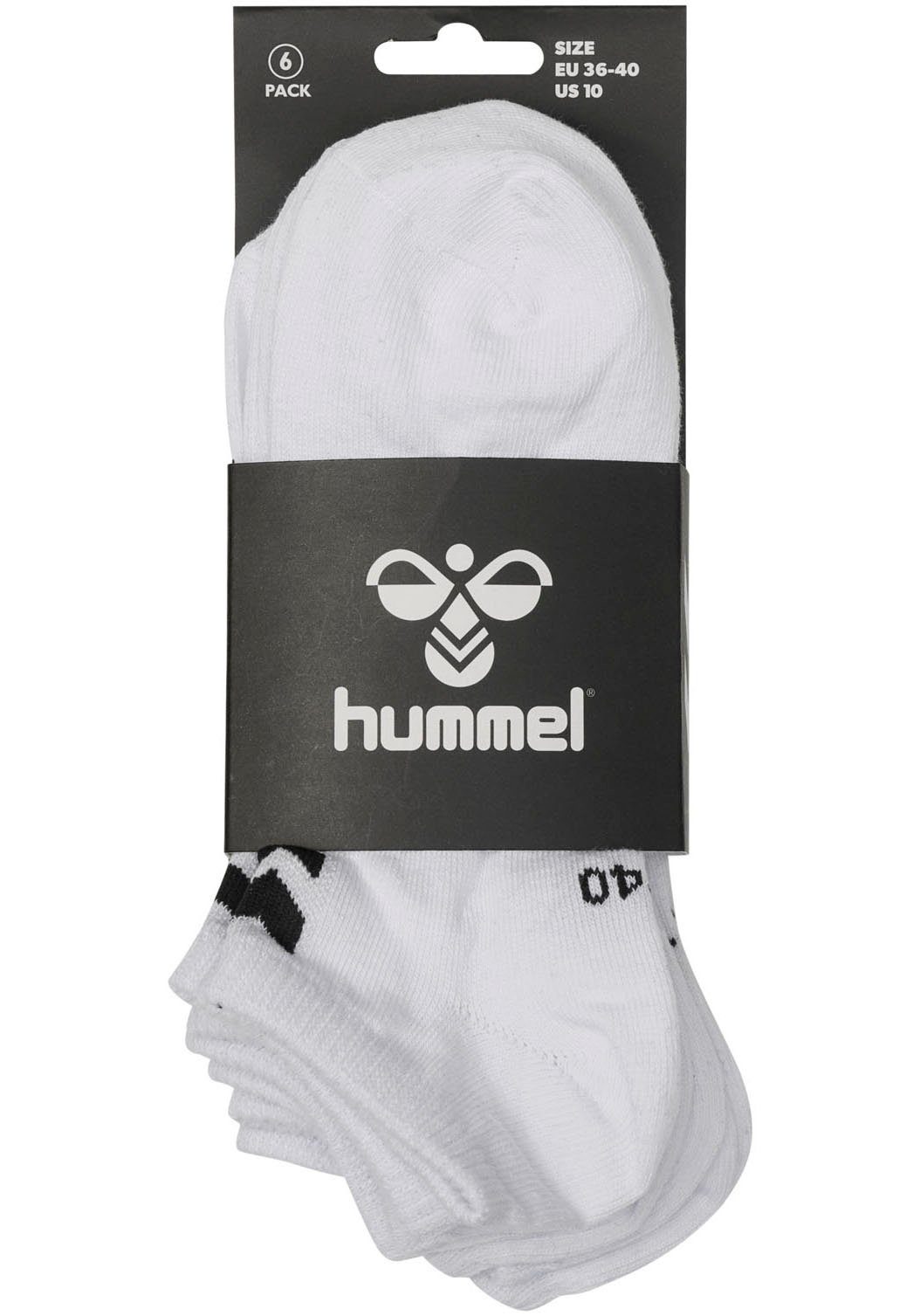 hummel Sneakersokken HMLCHEVRON 6-PACK ANKLE SOCKS (set, 6 paar) heren sokken maat 10 (36/40) wit