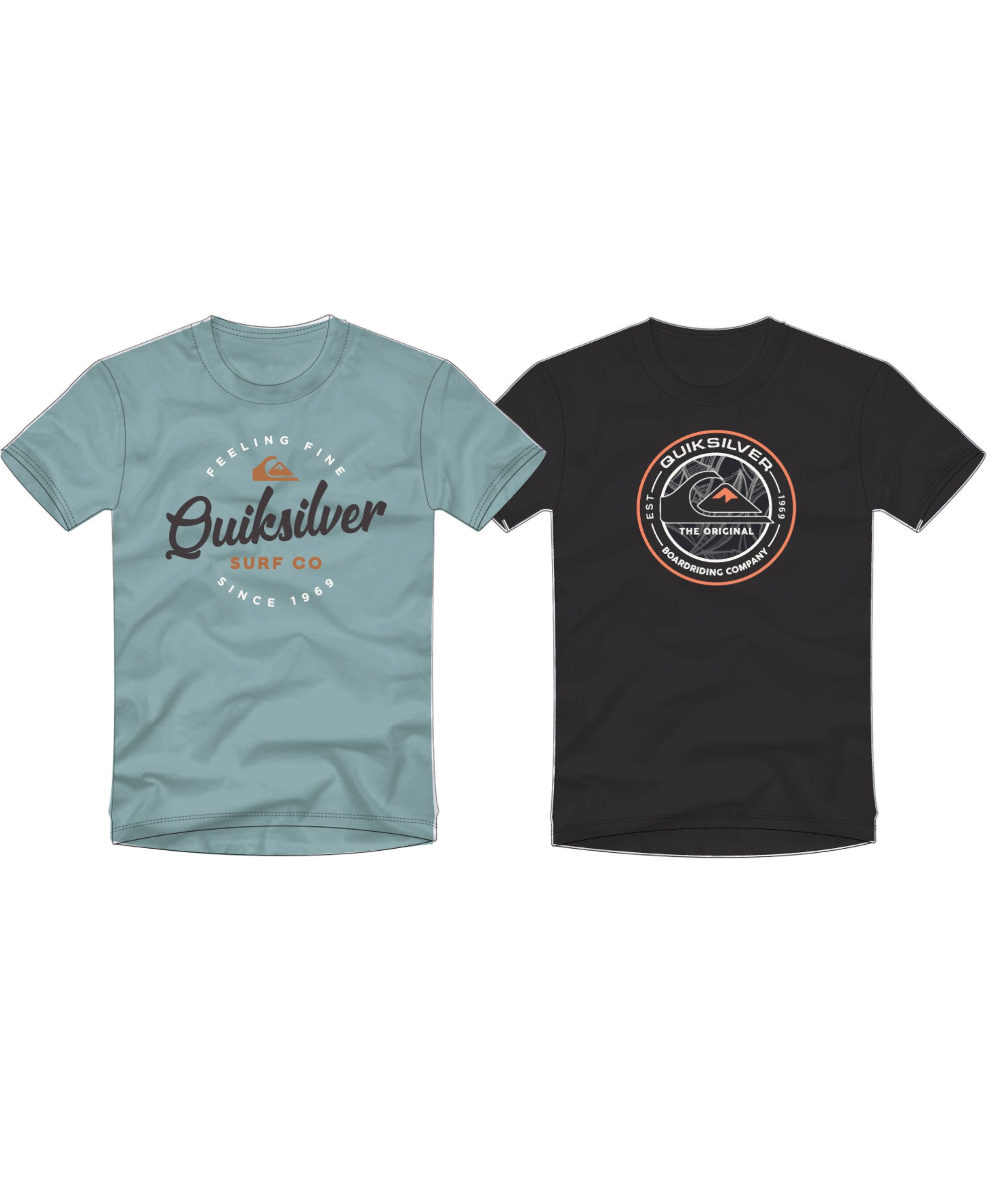 Quiksilver T-shirt ON POINT FLYIN SHORT SLEEVE TEE PACK YTH (2-delig)