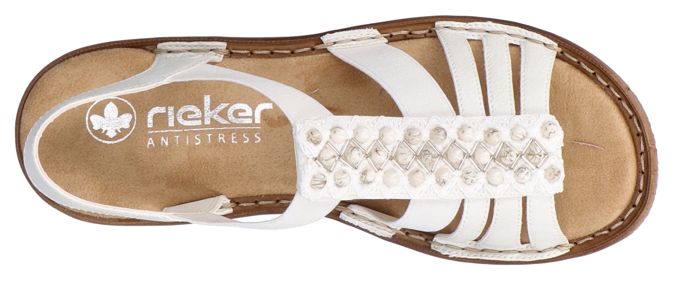 Rieker Sandalen , zomerschoen, sandaal, sleehak, met elastiek