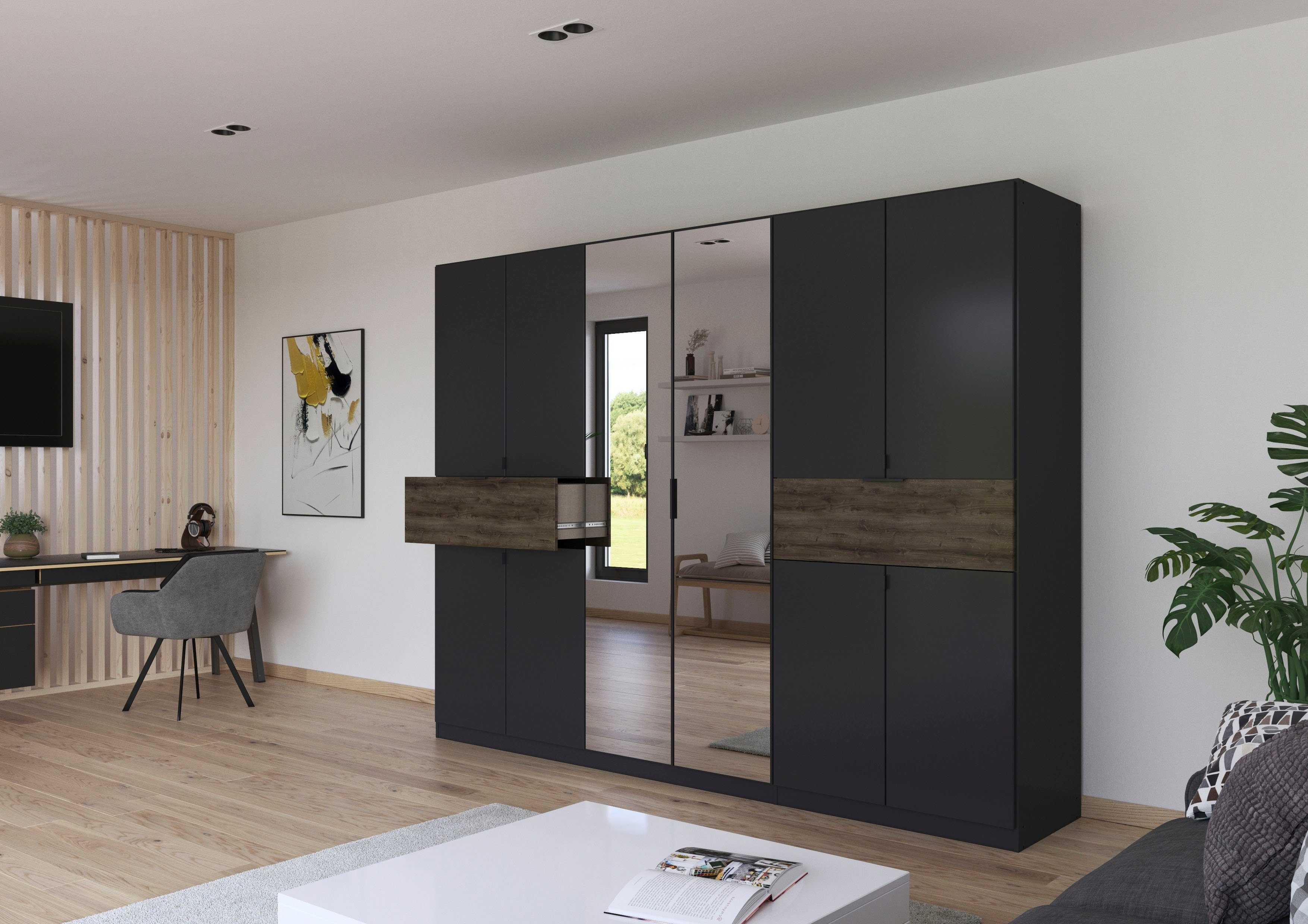 rauch Draaideurkast Kledingkast kast garderobe waskast TICAO met 2 ruime lades, veel opbergruimte made in germany