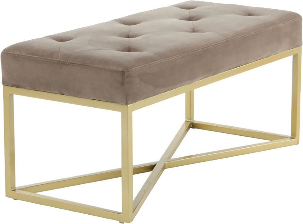 Kayoom Zitbank Diaz 125, Elegante uitstraling door goudkleurig frame, biedt meerdere zitplaatsen (1 stuk)
