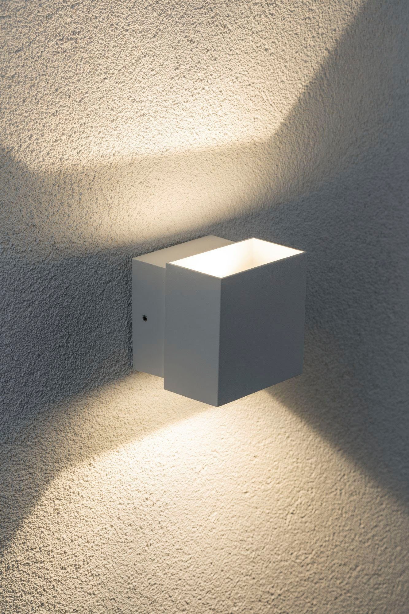 Paulmann Led-wandlamp voor buiten Buiten 230V Cybo LED 2x3,5W 230V IP65 vierkant 100x100mm Grijs Aluminium (1 stuk)