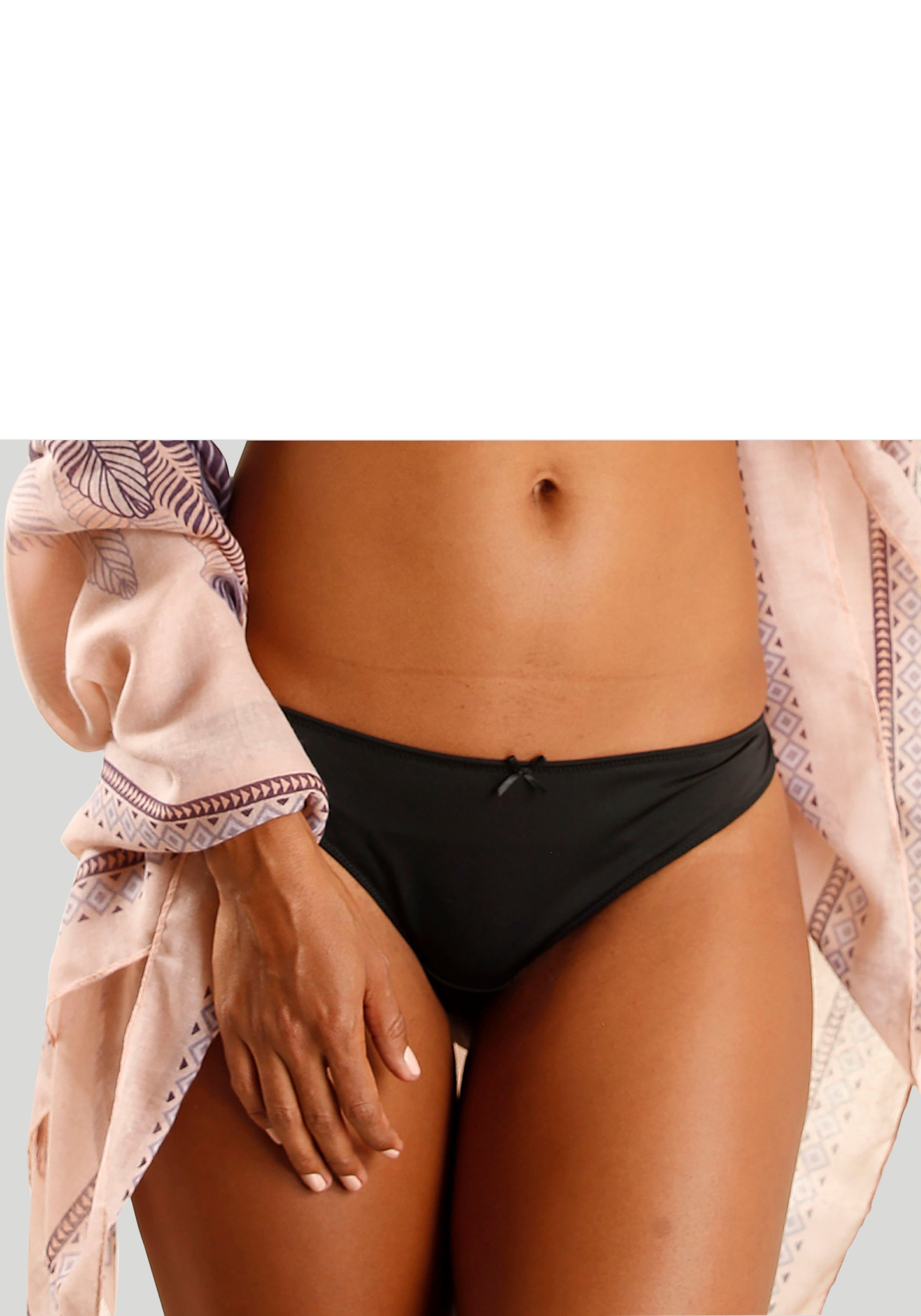 Petite fleur String achter geheel van fijne jacquard-kant (3 stuks)
