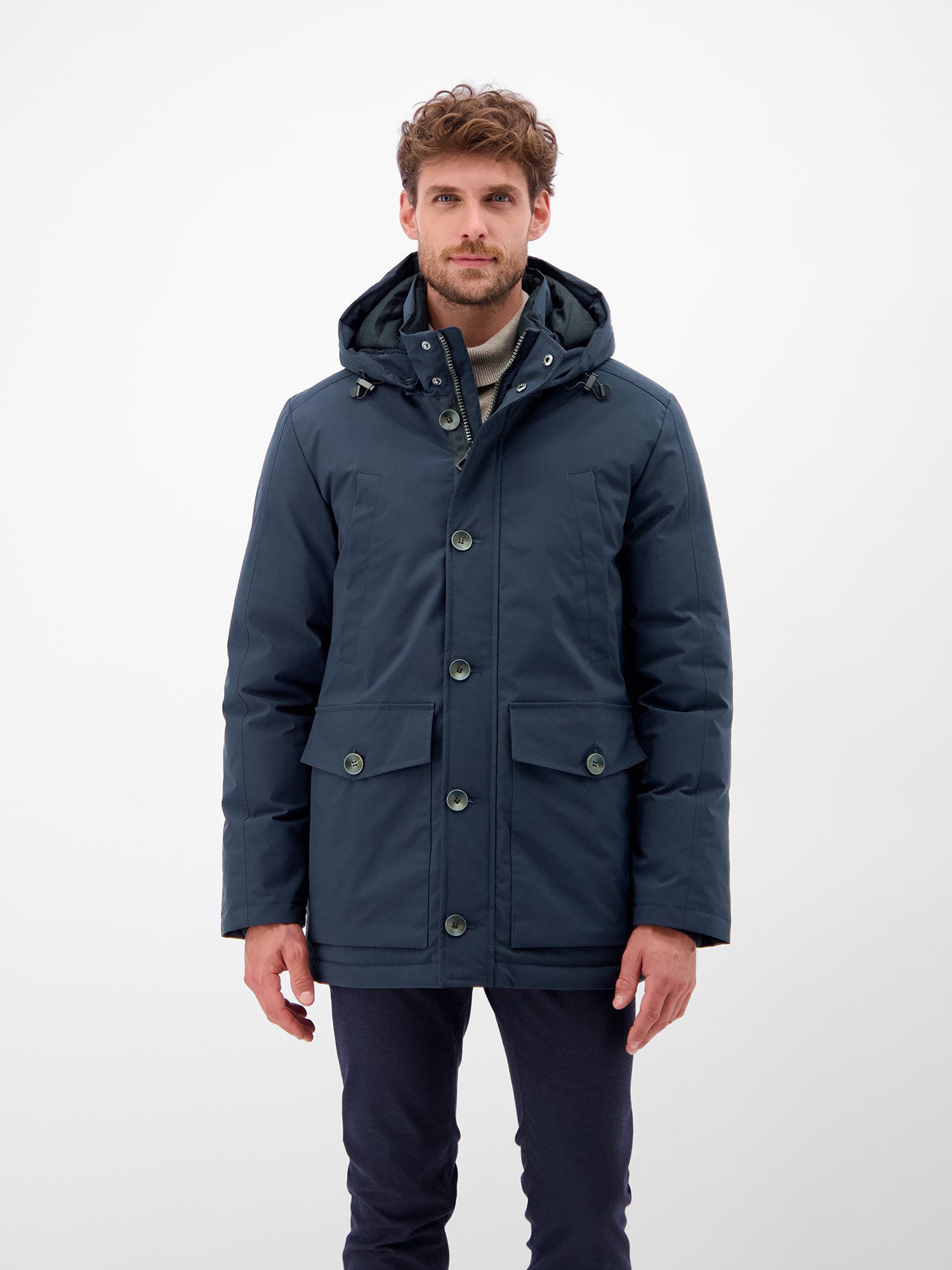 Lerros Winterjas LERROS Heren Winterjas met capuchon