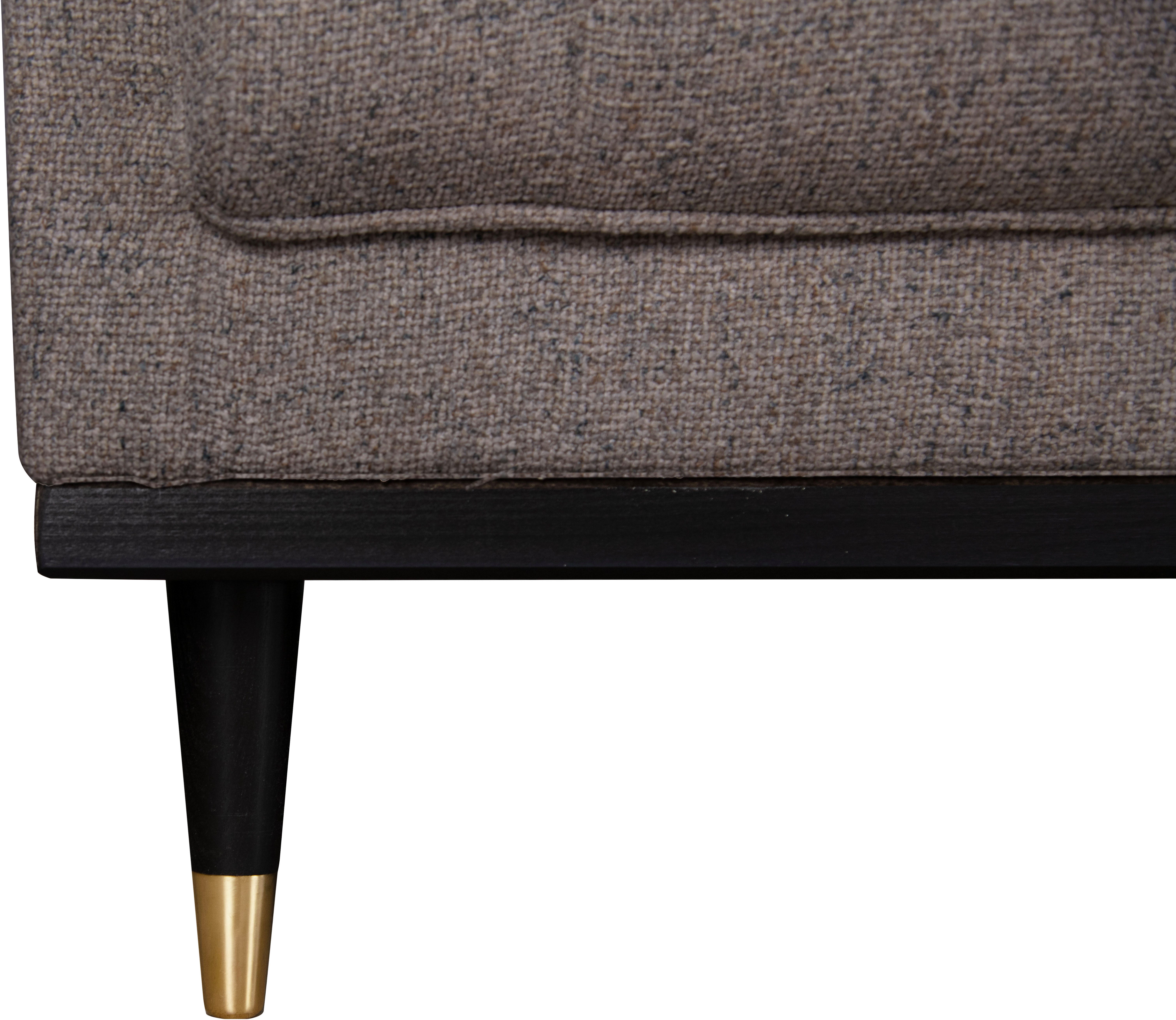 Guido Maria Kretschmer Home&Living Fauteuil Chamby met houten rand onder en stiksels bij de leuning