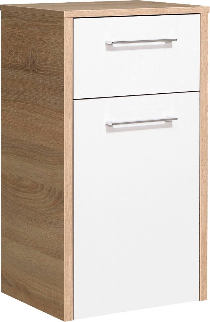 Saphir Badkamerserie Quickset 382 4-delig keramieken wastafelonderkast met led-spiegelkast (5-delig)