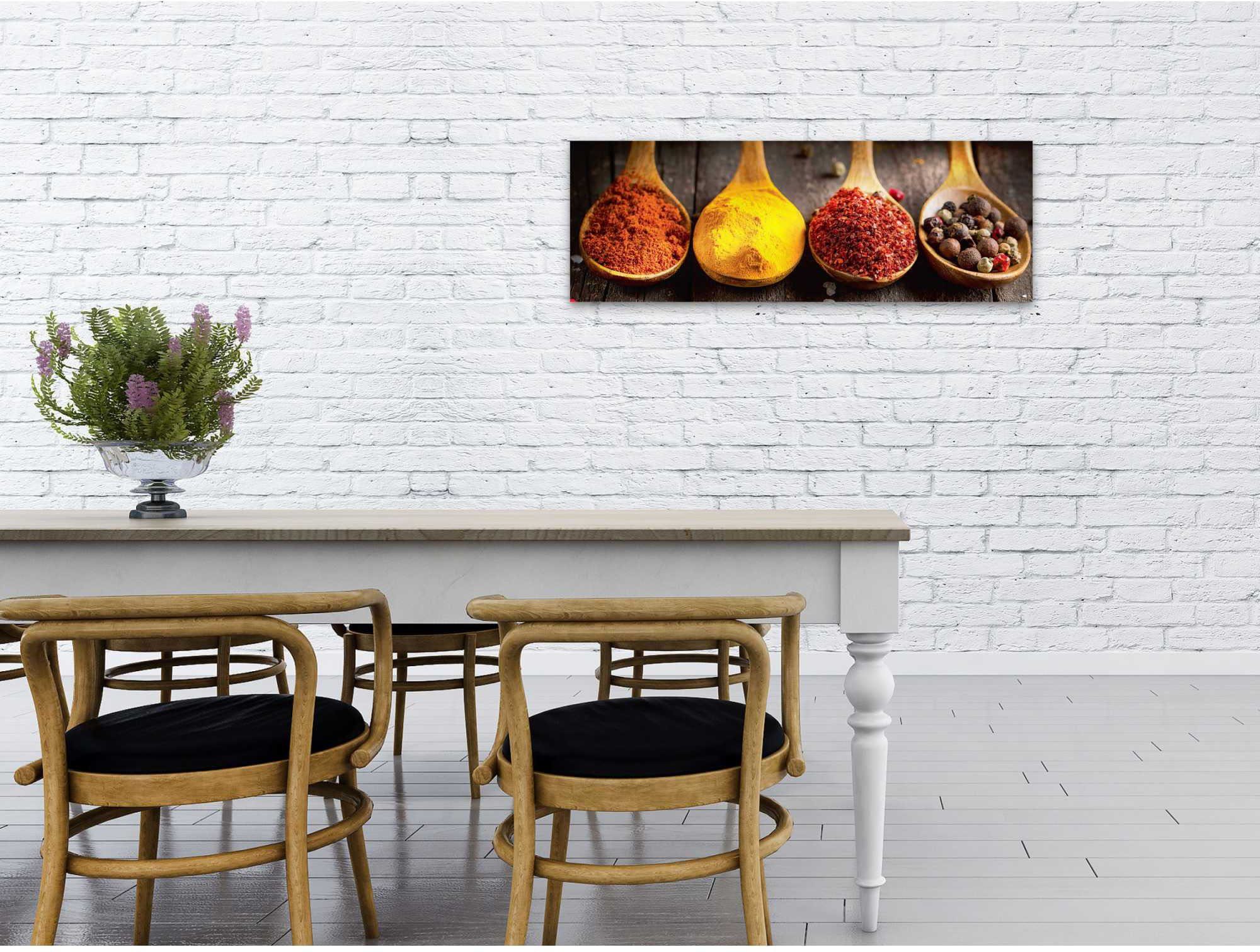 Reinders! Print op glas Artprint op glas specerijen eten - koken - in vrolijke kleuren