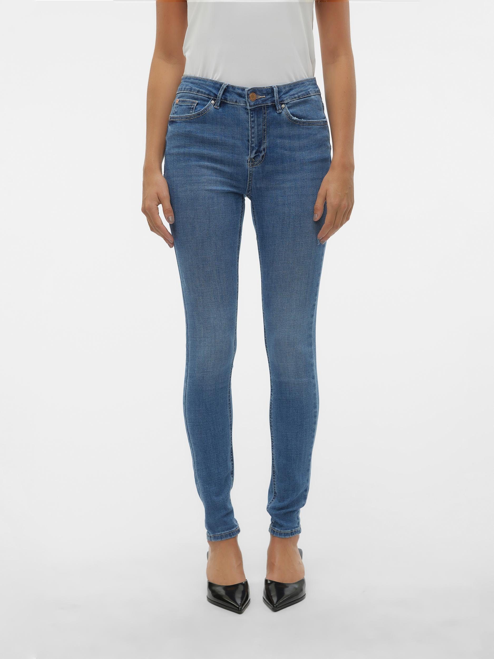Vero Moda Skinny fit jeans VMFLASH MR SKINNY JEANS LI347 NOOS dames skinny jeans maat XL (42) blauw