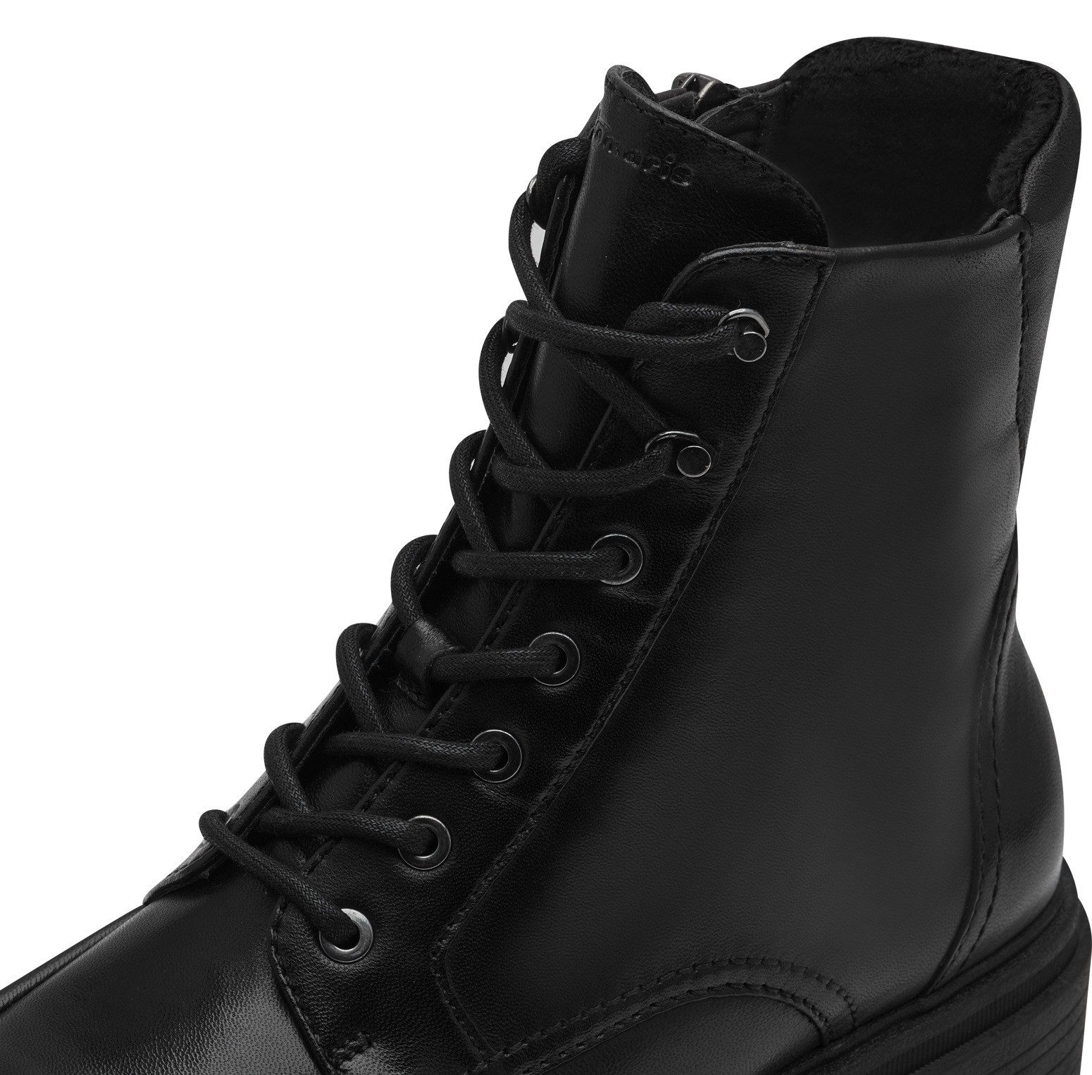 Tamaris Veterschoenen blokhak, veterschoen, enkellaars met decoratieve naad aan de voorkant