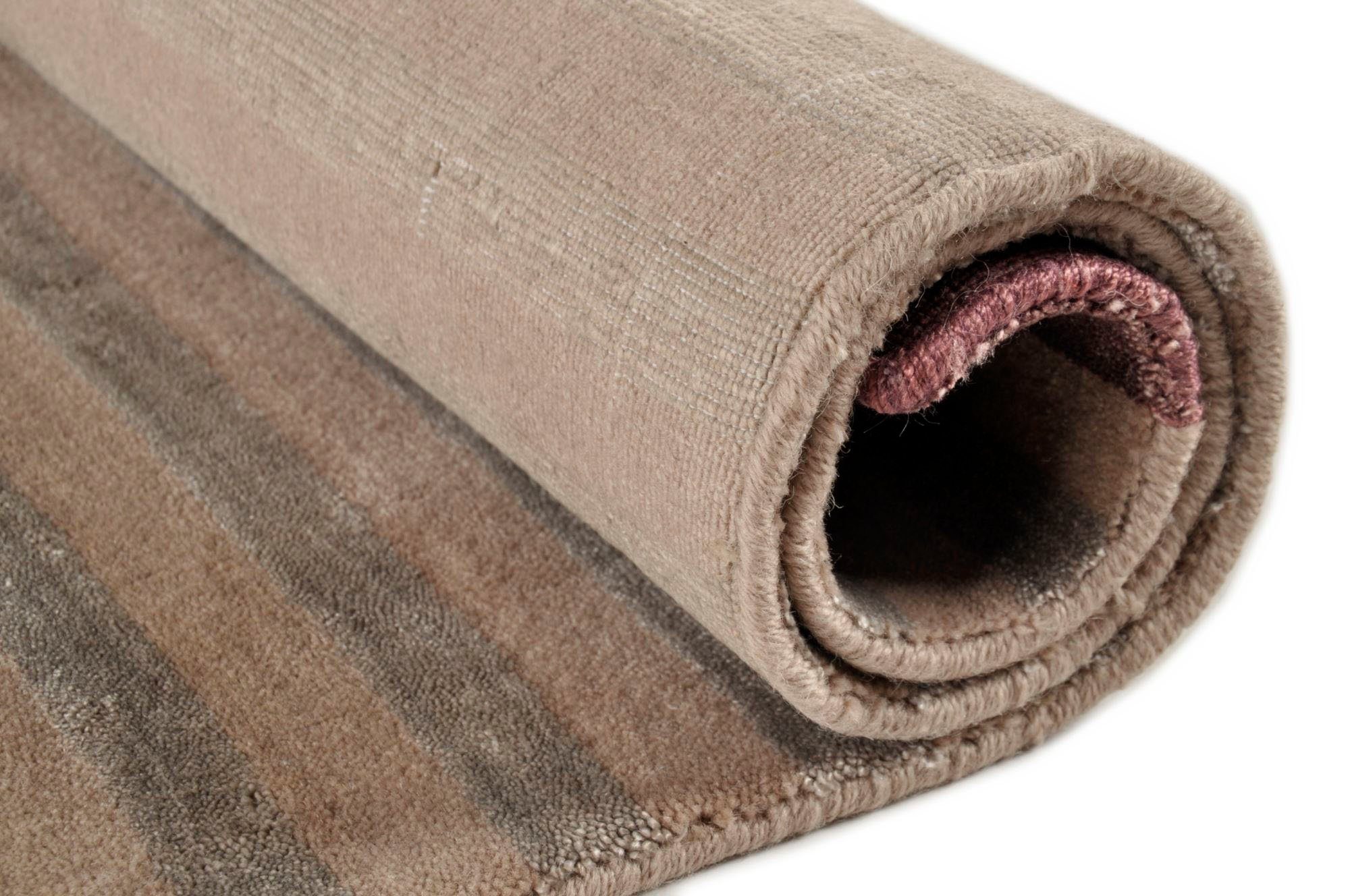 THEKO Vloerkleed Miami 3286 Handgeweven vloerkleed, gestreept, met de hand geweven, van viscose & wol