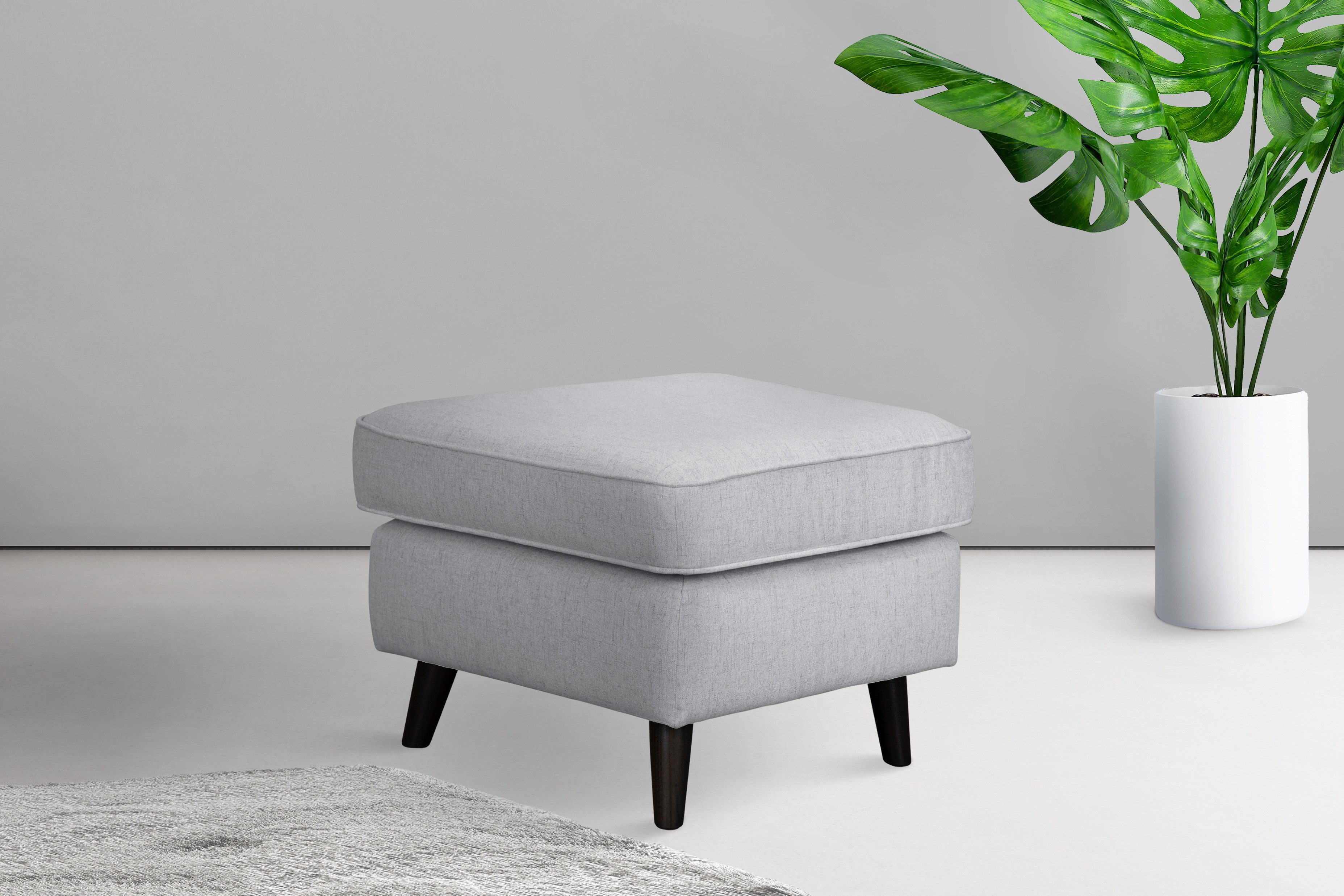 Home affaire Hocker Poef CHISTELLE, ook in bouclé met golfondersteuning, afmetingen: bxdxh: 57x57x46 cm