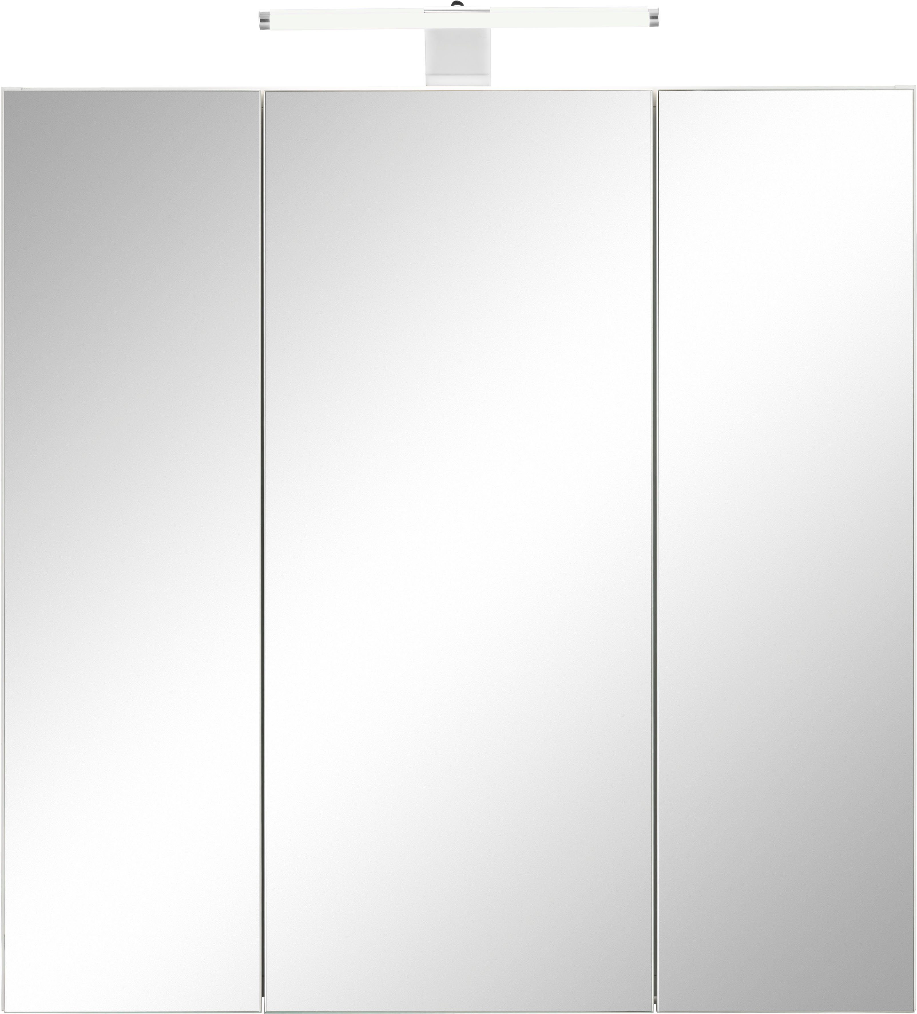 Schildmeyer Spiegelkast LAGONA Breedte 70 cm, 3-deurs, ledverlichting, schakelaar-/stekkerdoos