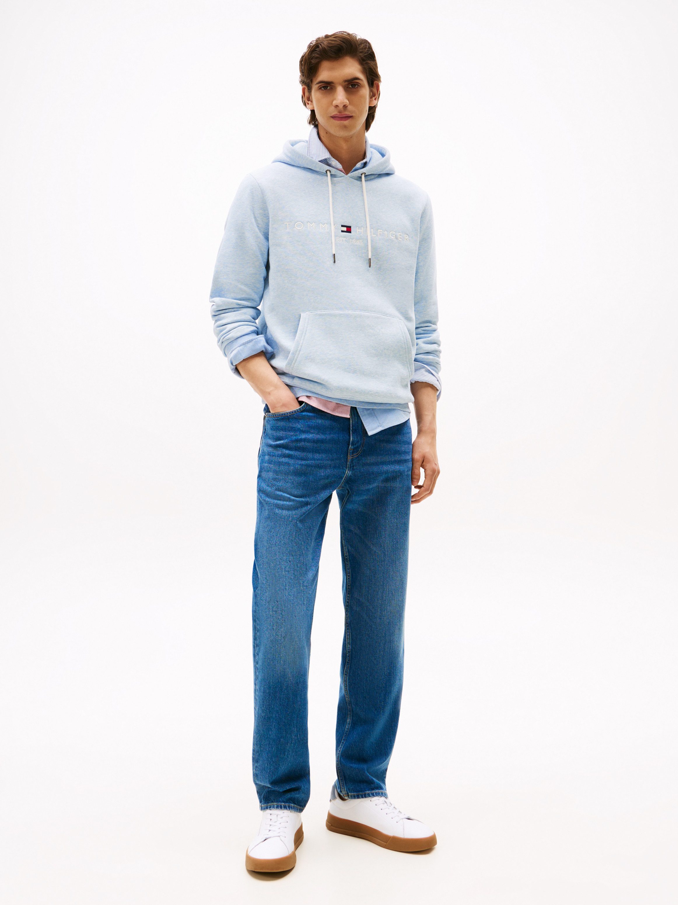 Tommy Hilfiger Hoodie TOMMY LOGO HOODY met capuchon en kangoeroezak