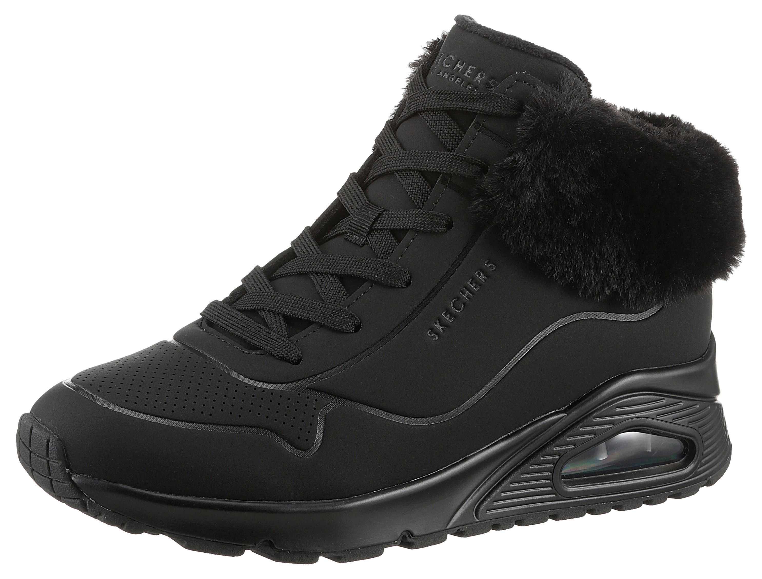 Skechers Winterlaarzen ESS - STREET GIRLS veterschoen met skech-air tussenzool met luchtkussendemping meisjes winterlaarzen maat 29 EU zwart