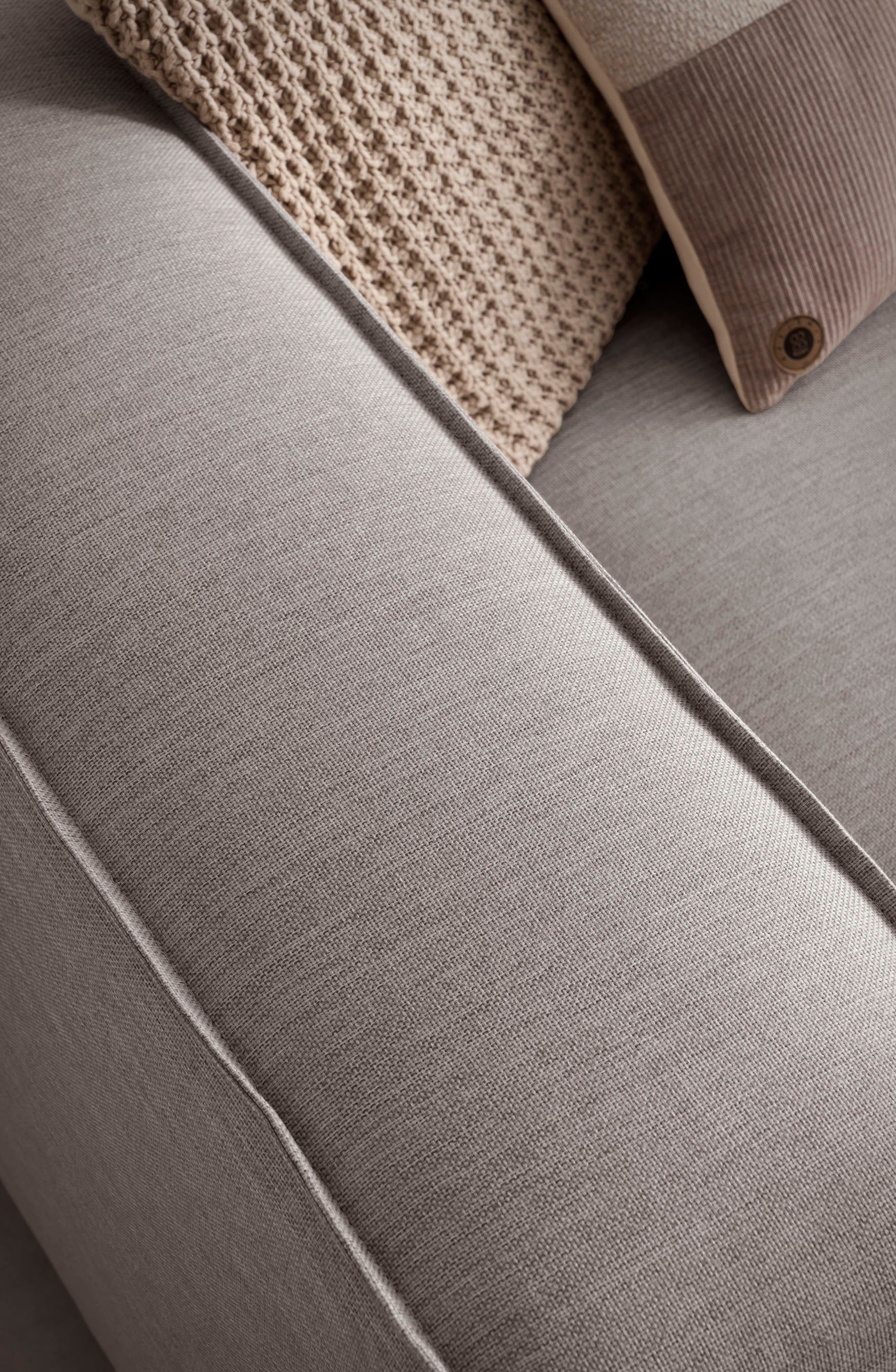 LeGer Home by Lena Gercke Hoekbank PIARA XXL, L-vorm met slaapfunctie, Big-sofa in cord of linnenlook Hocker verstelbaar tot slaapbank (krokodillenverbinder), diepe zitting