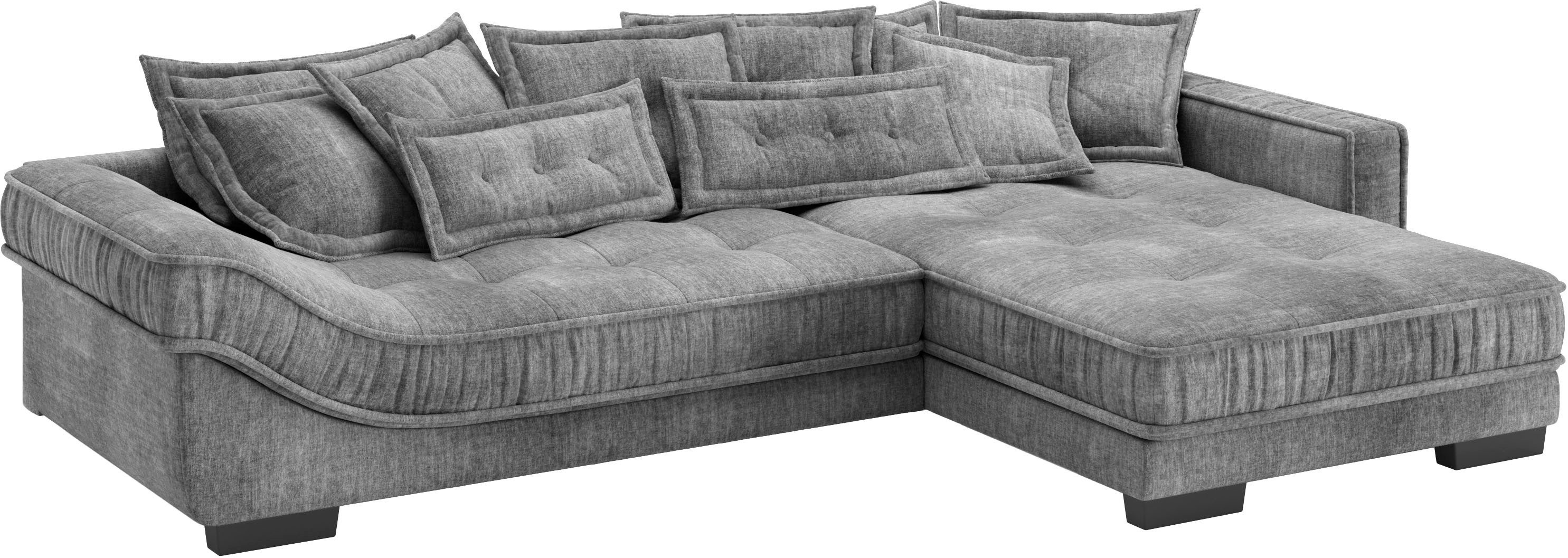 Mr. Couch Hoekbank Diwan II DuraFlex L-vorm DuraFlex koudschuim bekleding, tot 140 kg, 4 bekledingskwaliteiten grijs, hoekbanken, mega-Recamiere