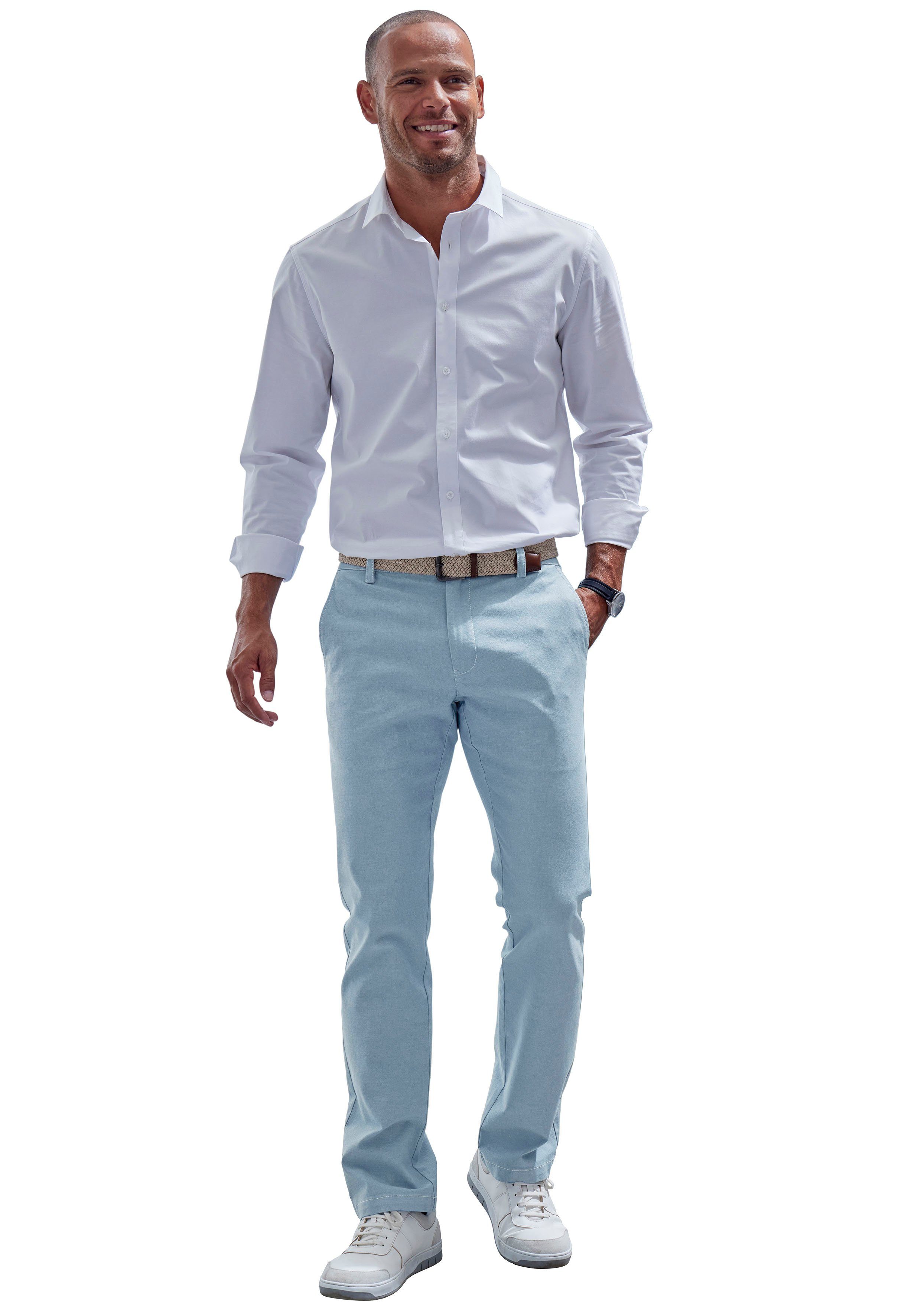 John Devin Chino Regular-fit lange Oxford broek