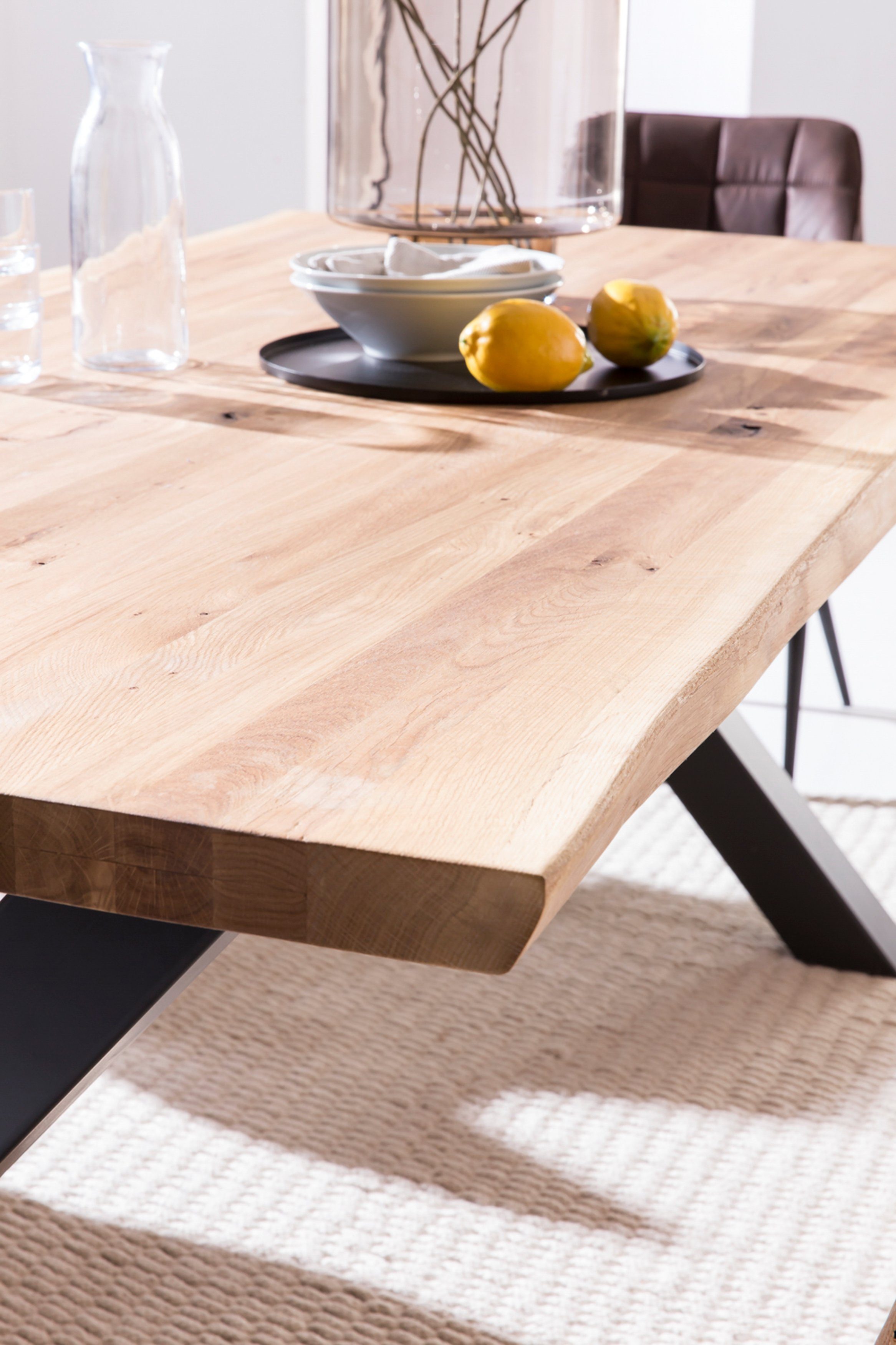 Home affaire Eettafel TRISTAN met boomrand (3 stuks)