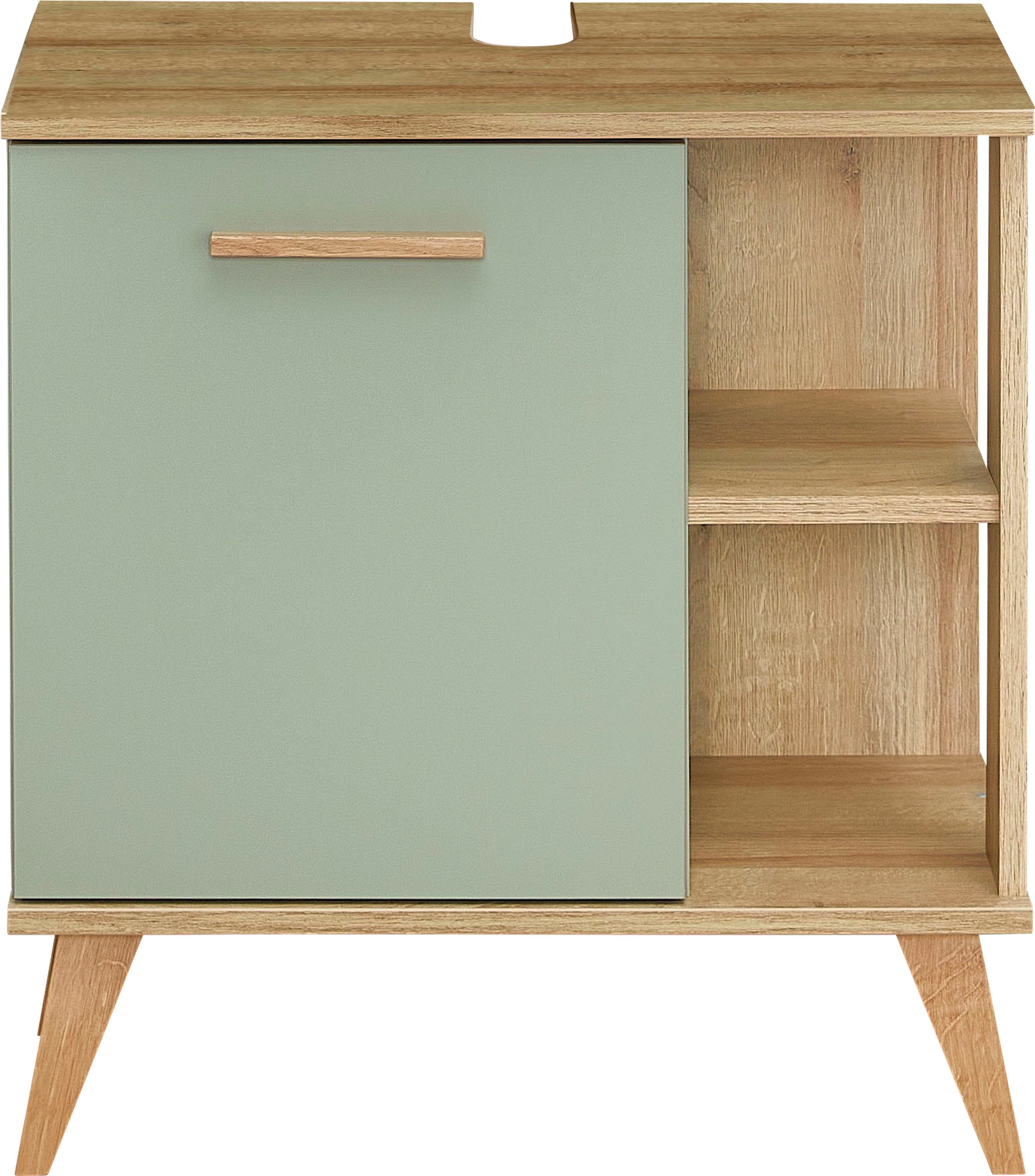 Saphir Wastafelonderkast Quickset 963 Onderkast, sage reproductie, 1 deur Wastafel kast inclusief deurdemper, 60,5 cm breed, zonder wastafel