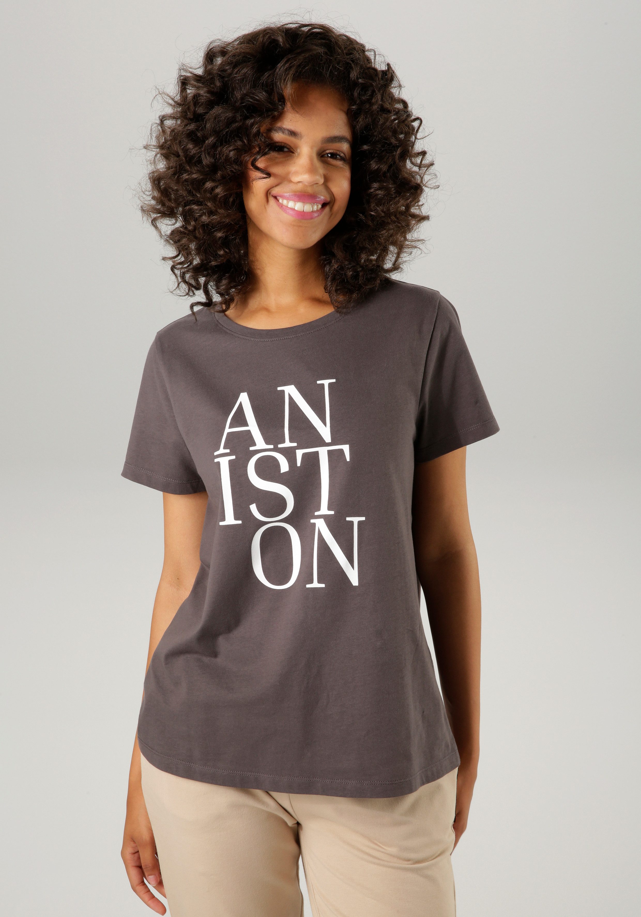 Aniston CASUAL T-shirt met aniston-opdruk