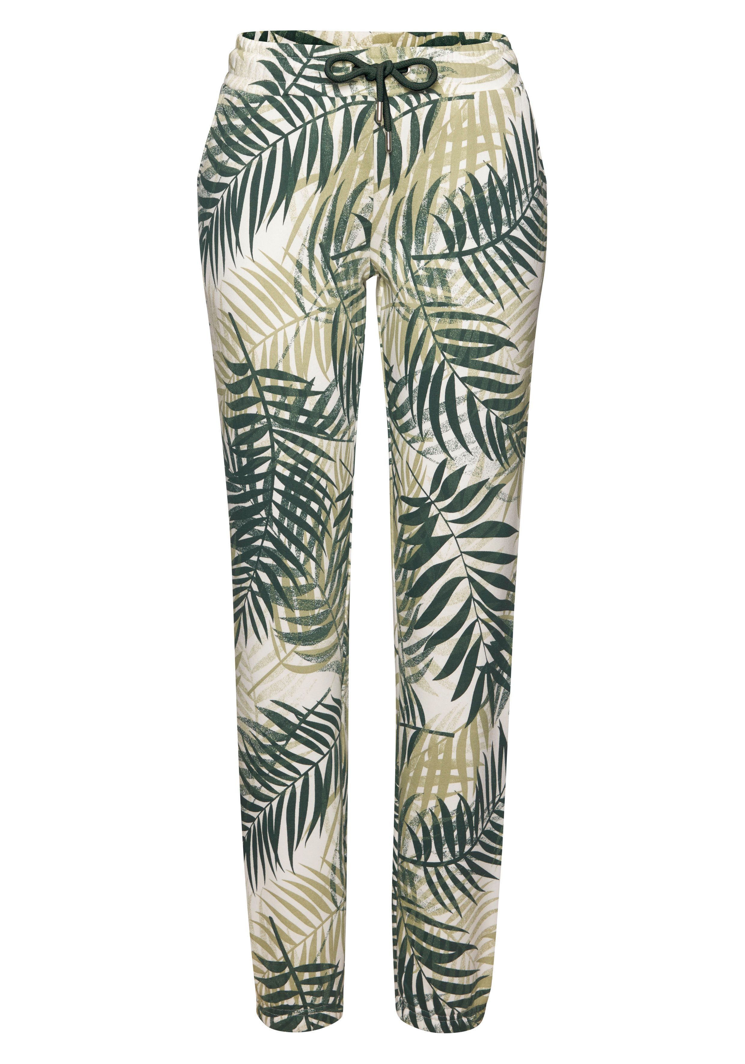Lascana Sweatpants -Loungebroek Loungebroek met allover-print, loungewear (1-delig)