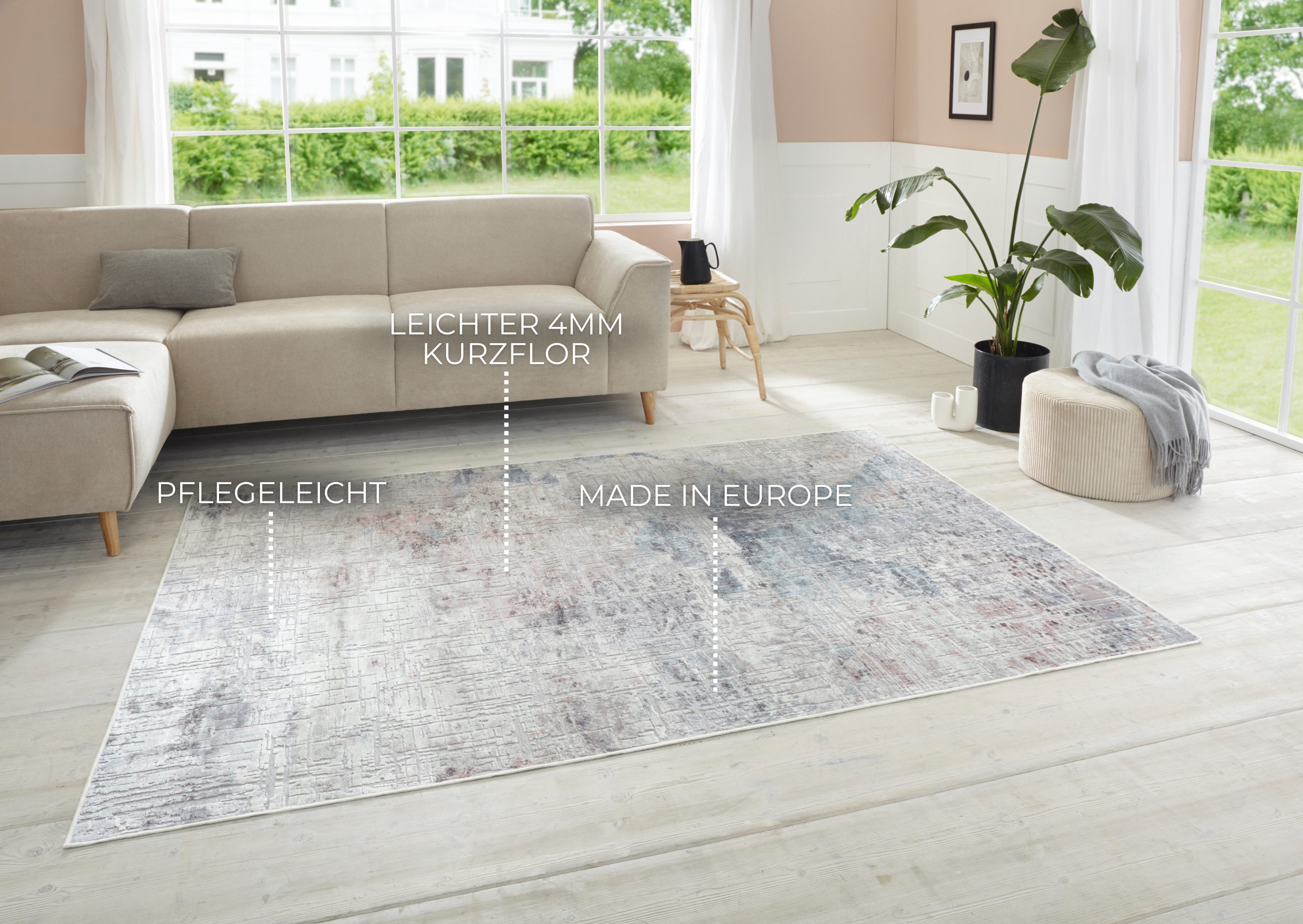 ELLE DECORATION Design-vloerkleed Chameis Viscose, vintage-look, zijde look, woonkamer, slaapkamer, vloerkleed