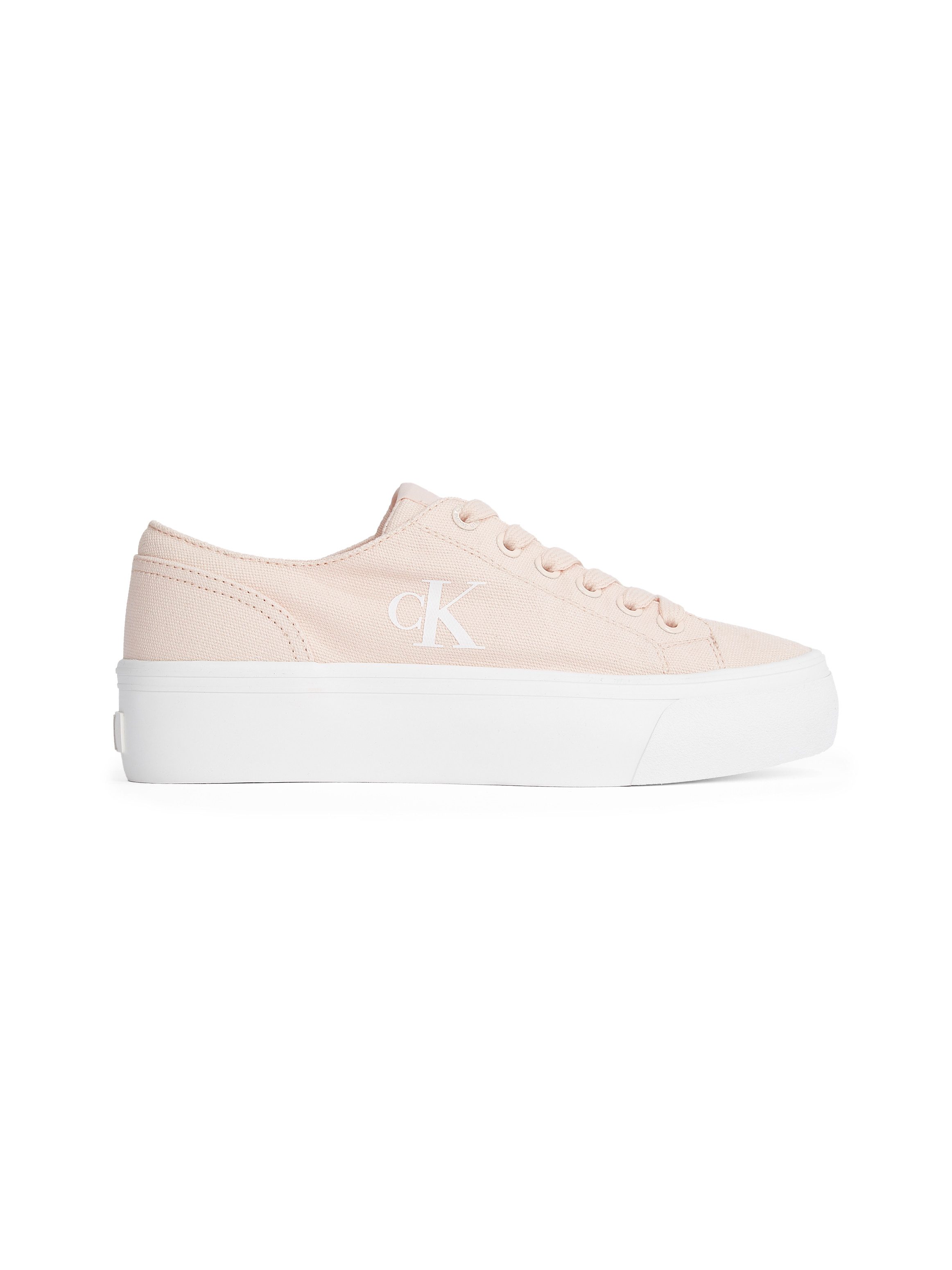 Calvin Klein Plateausneakers VULC FLATFORM LOW CV MG veterschoenen, vrijetijdsschoen, lage schoen met zijlogo