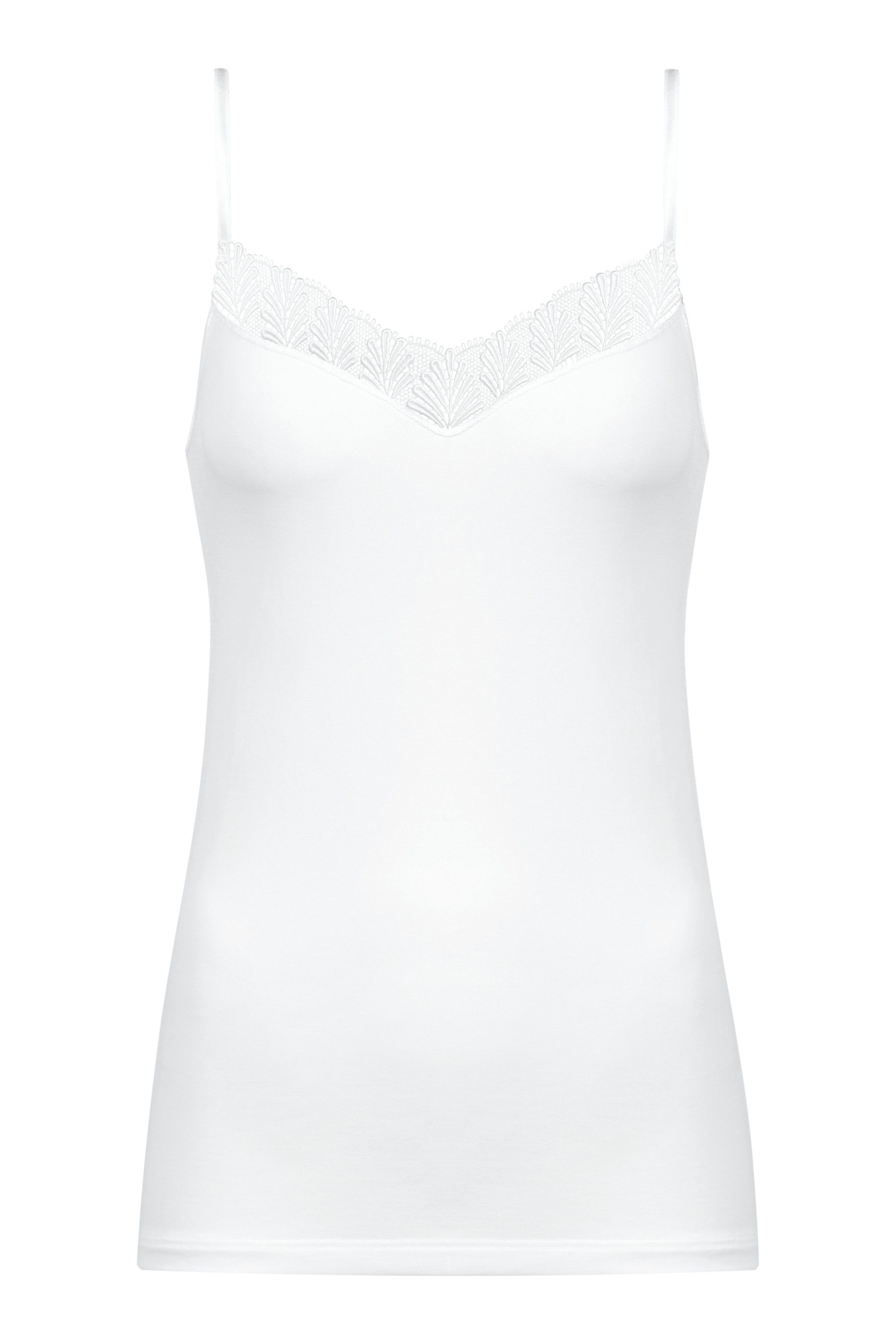 Mey Top met spaghettibandjes EMOTION ELEGANCE met geborduurde punt
