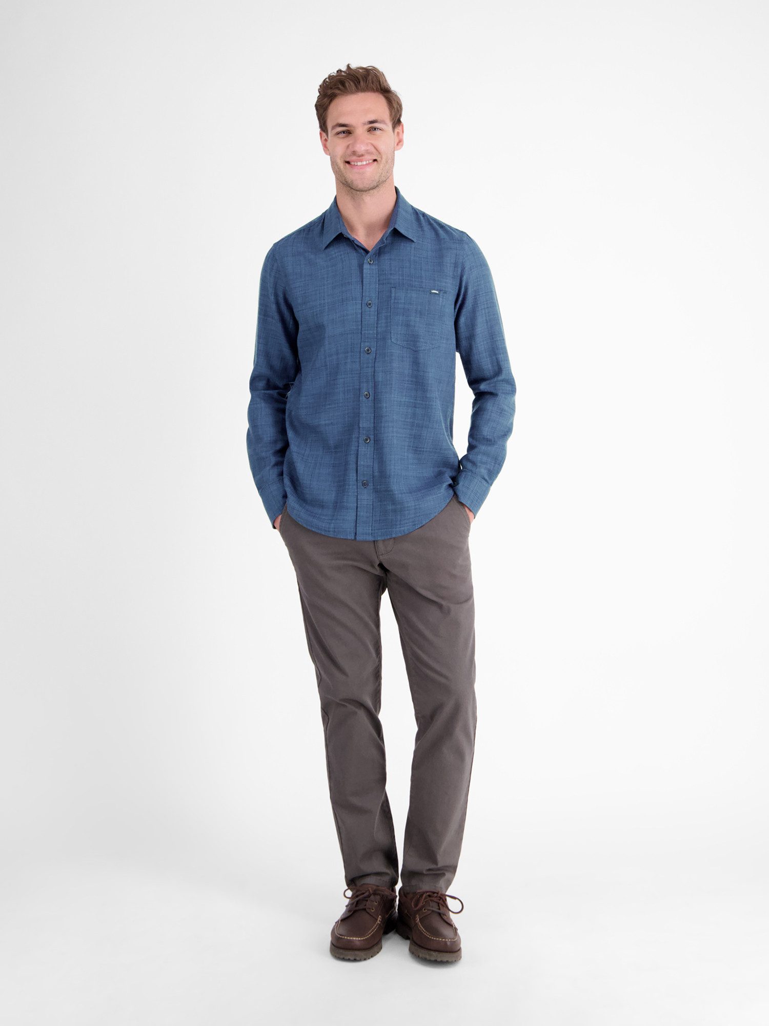 Lerros Overhemd met lange mouwen LERROS herenoverhemd, fancy twill