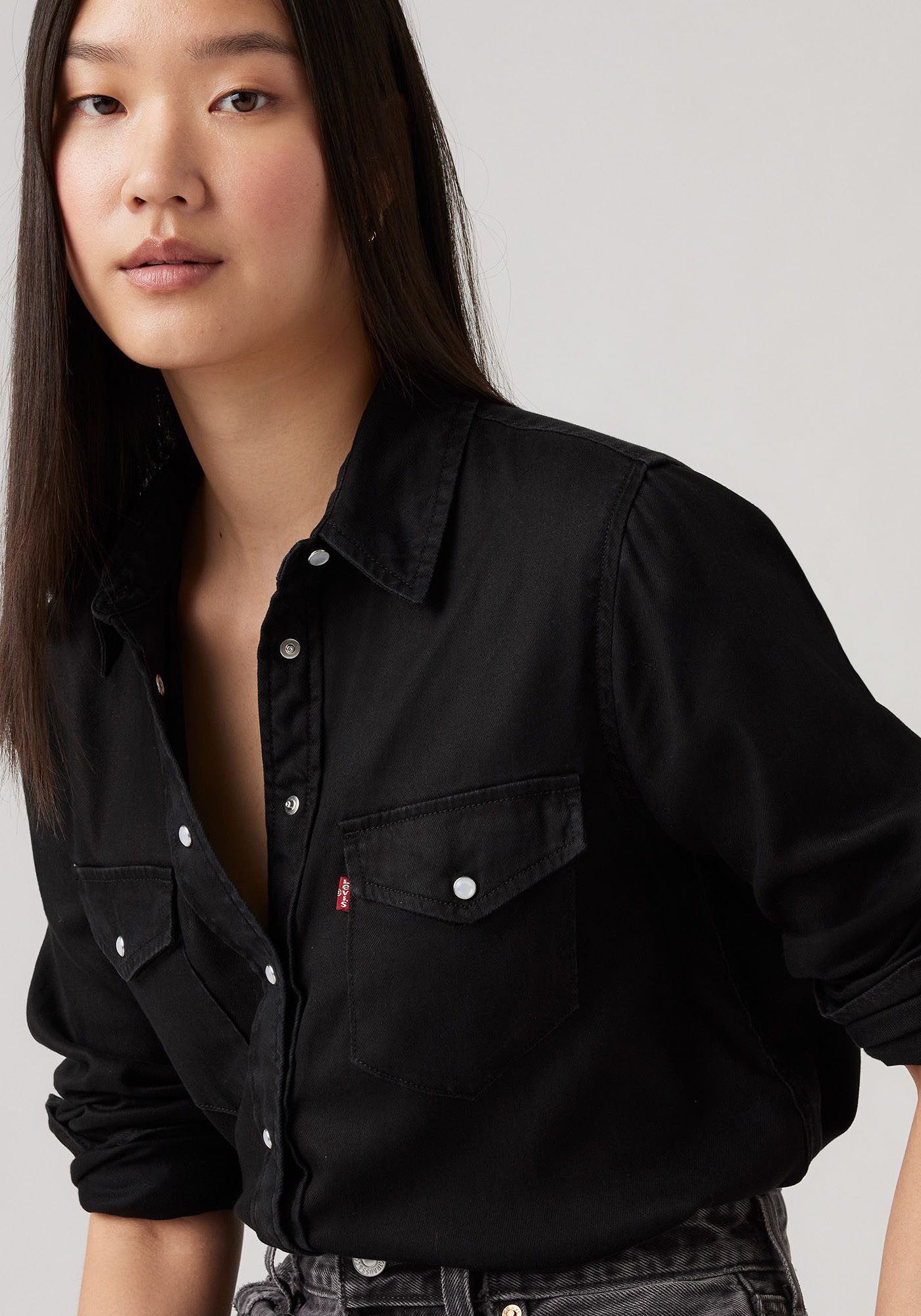 Levi's® Jeans blouse ESSENTIAL WESTERN met borstzakken met drukknopen