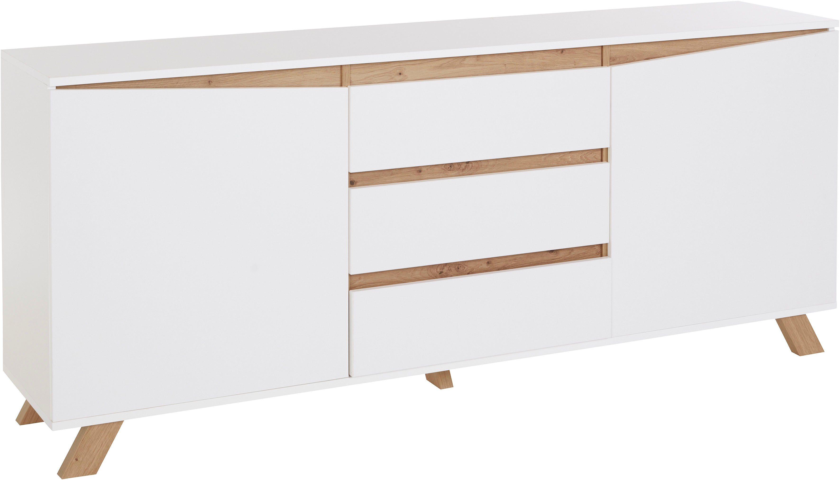 Homexperts Dressoir Vicky , breedte 160 cm of 180 cm, in matwit