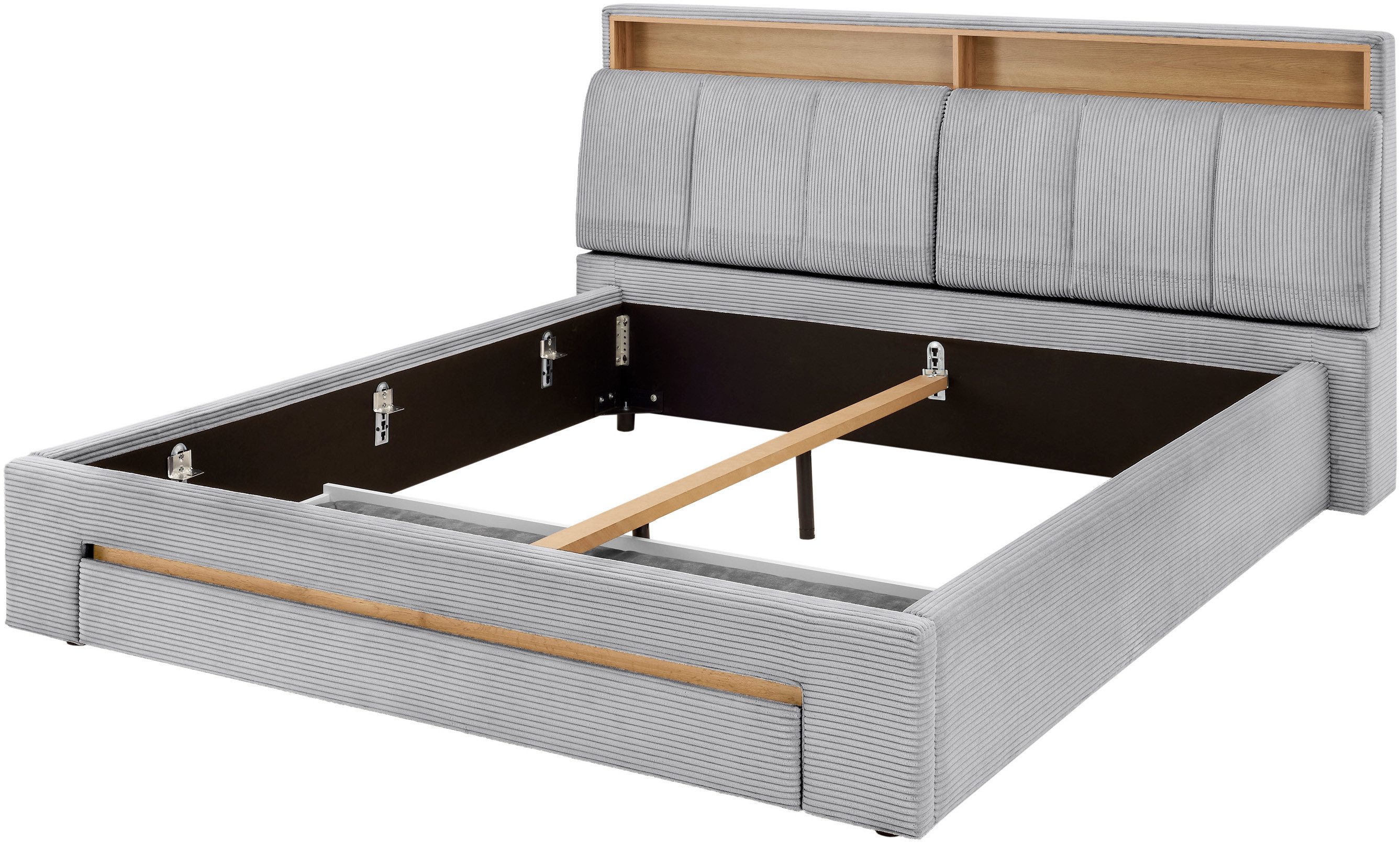 INOSIGN Gestoffeerd bed CiTY/GiRON,, gepolsterd opbergbed, met LED-verlichting Bedkisten met hondenbed of als opbergruimte, opklapbare hoofdeinden