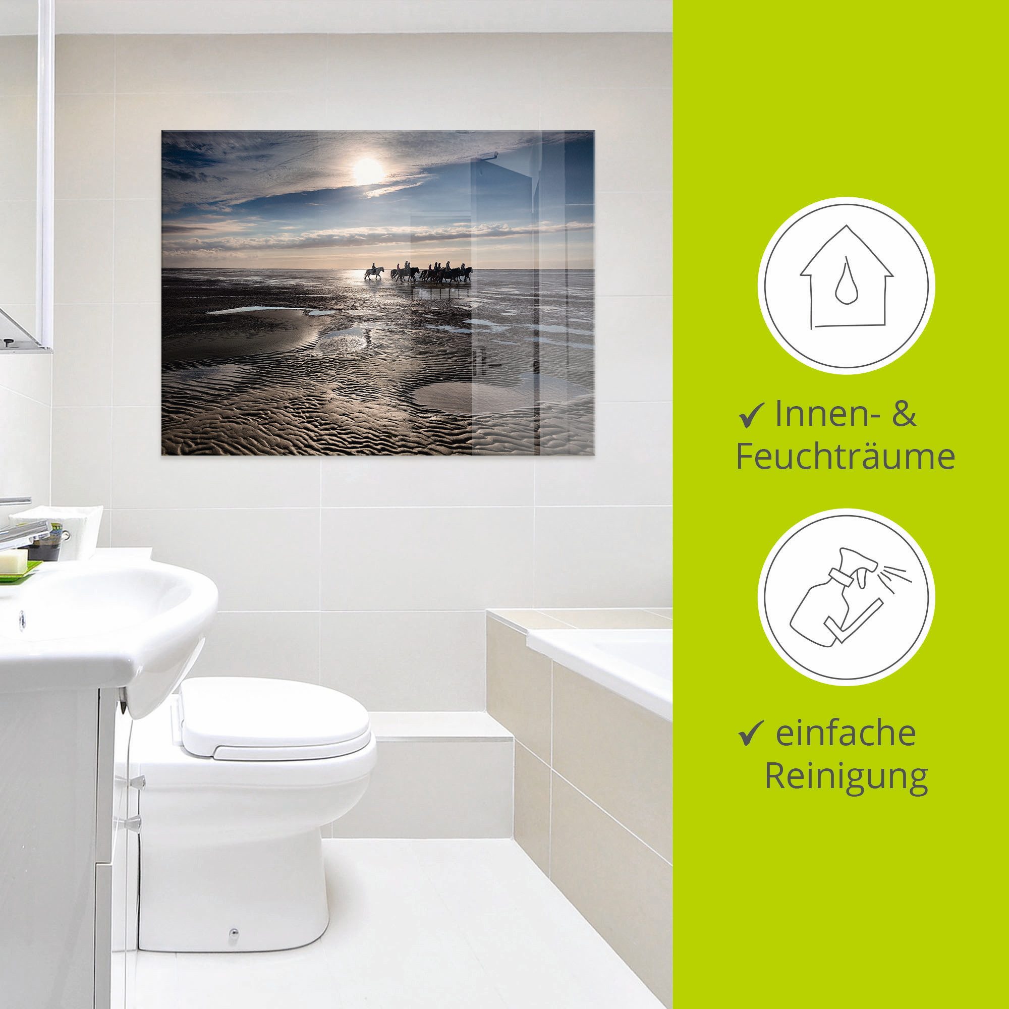 Artland Print op glas Vrijheid aan de zee in verschillende maten