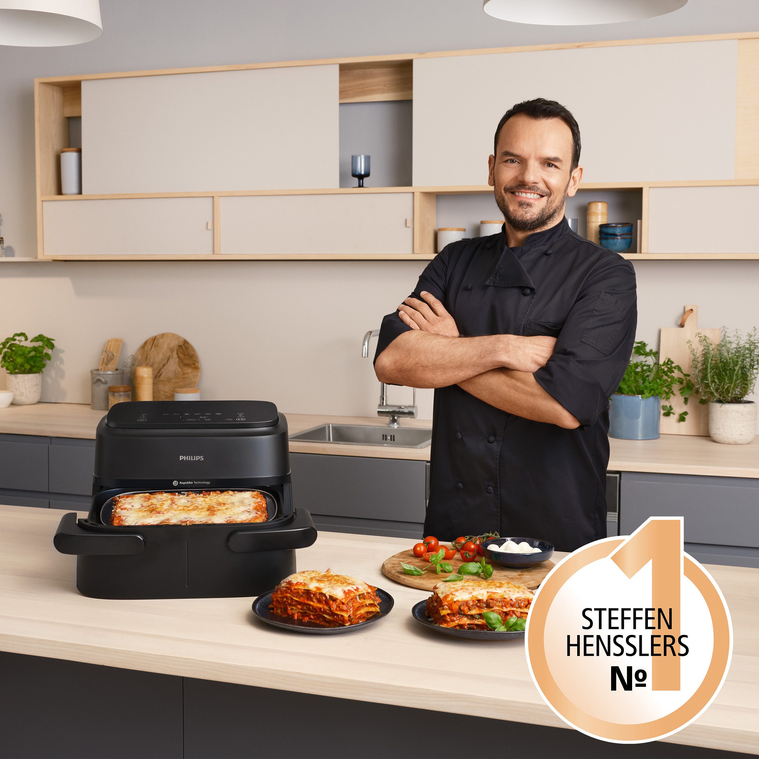 Philips Airfryer 1000 Flexible Basket NA150/00, twee manden met 7.1L