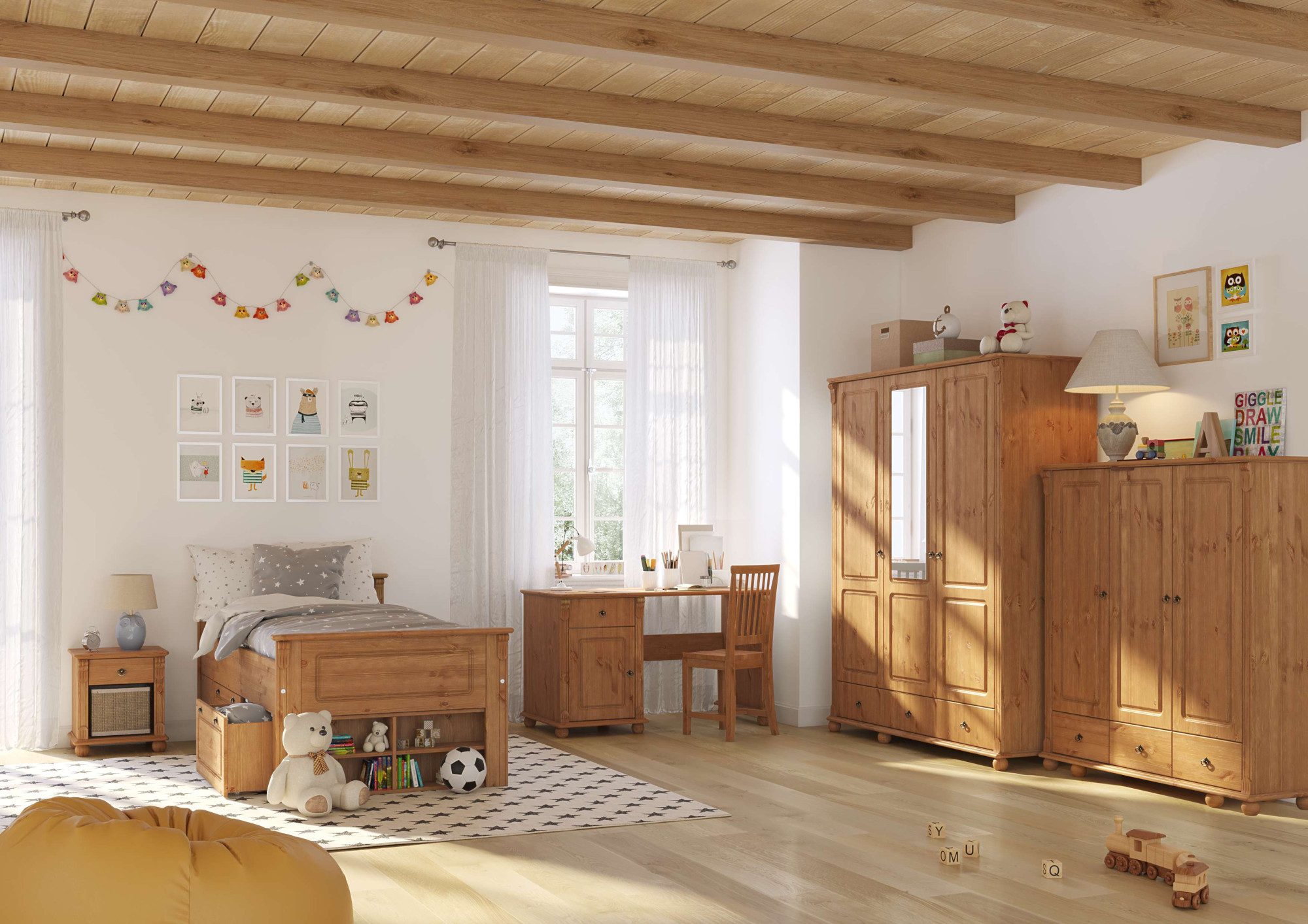 Home affaire Waskast TESSIN van massief dennenhout, in 2 breedtes, veel opbergruimte, fsc-gecertificeerd