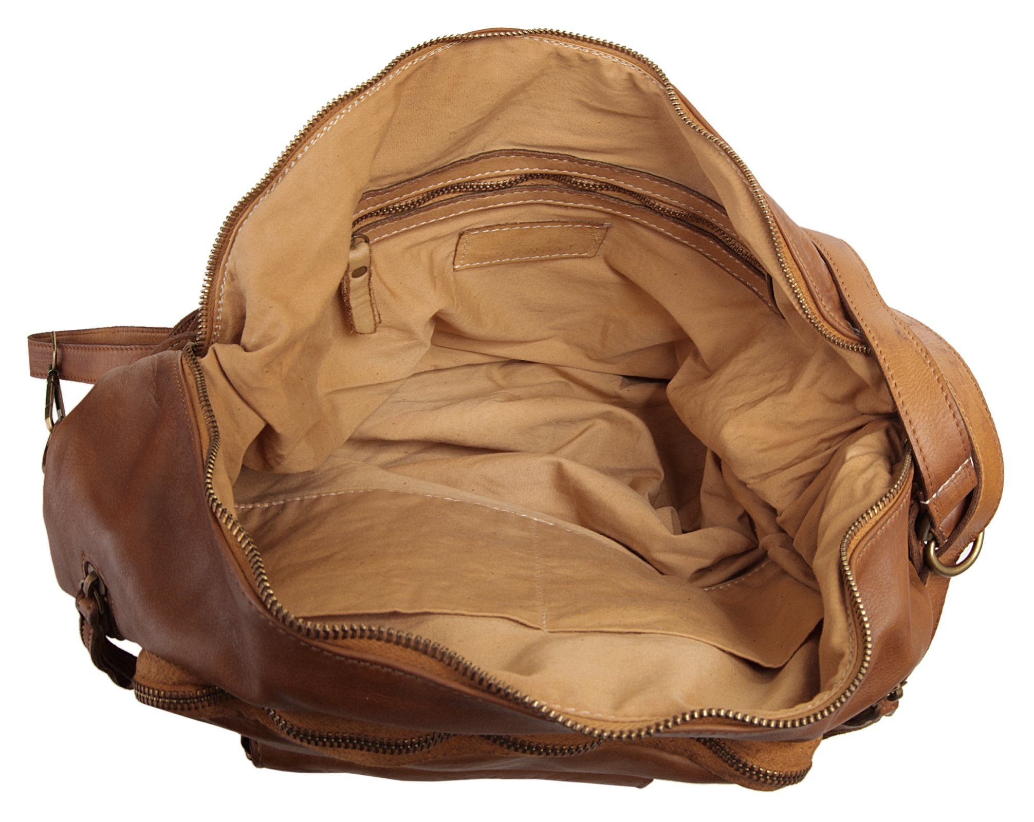 Forty Degrees Rugzak echt leer, made in italy