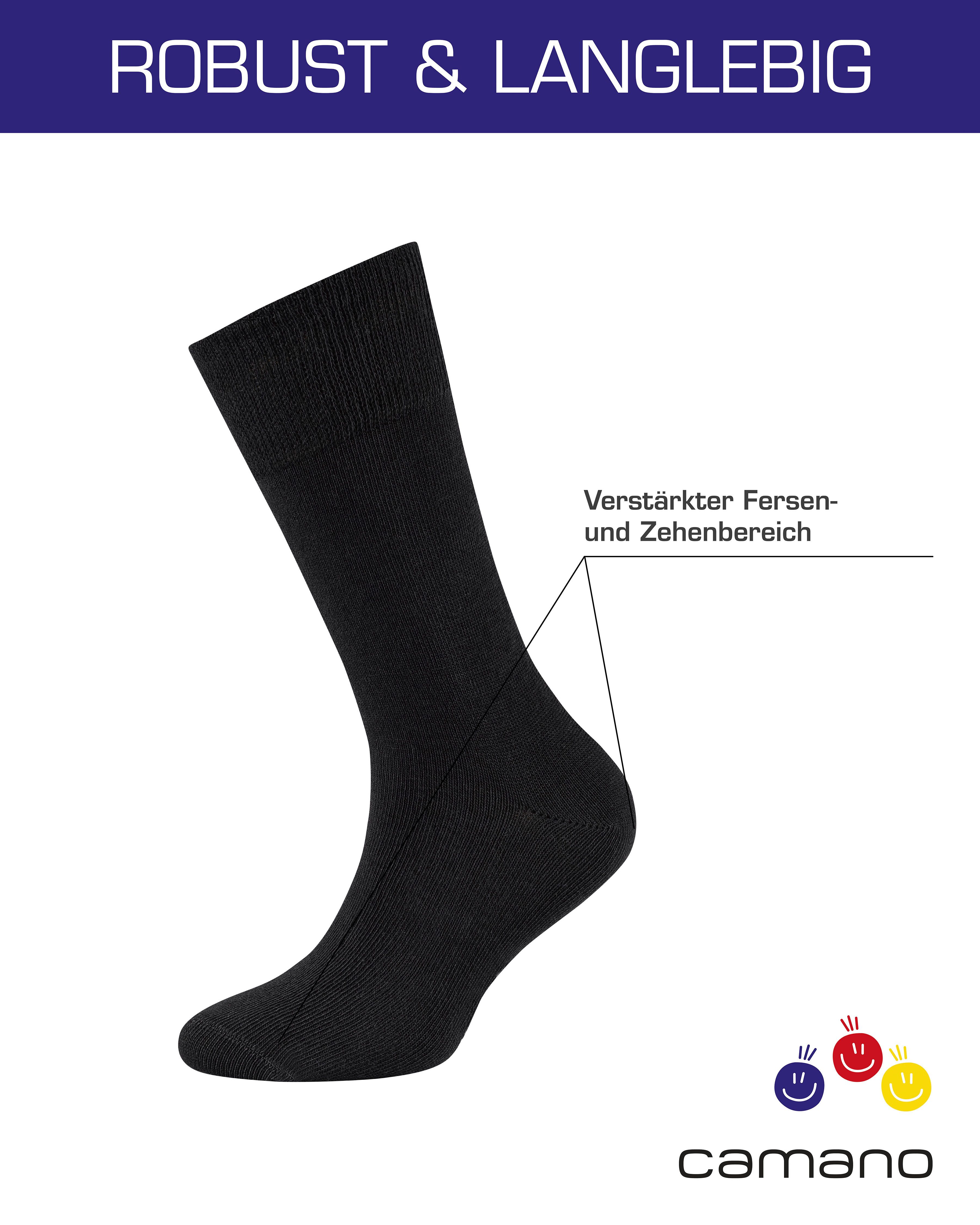 Camano Sokken CA-Soft met comfortband en gepolsterde teen-/hielzone (6 paar)