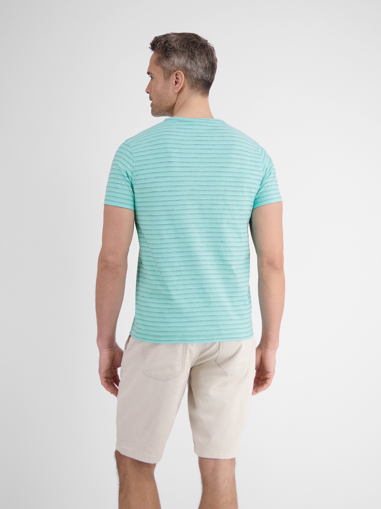 Lerros Henleyshirt LERROS heren serafino-shirt, gestreept