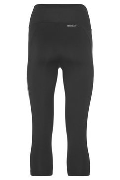 adidas trainingstights designed to move high-rise 3 strepen sport 3-4-tight zwart