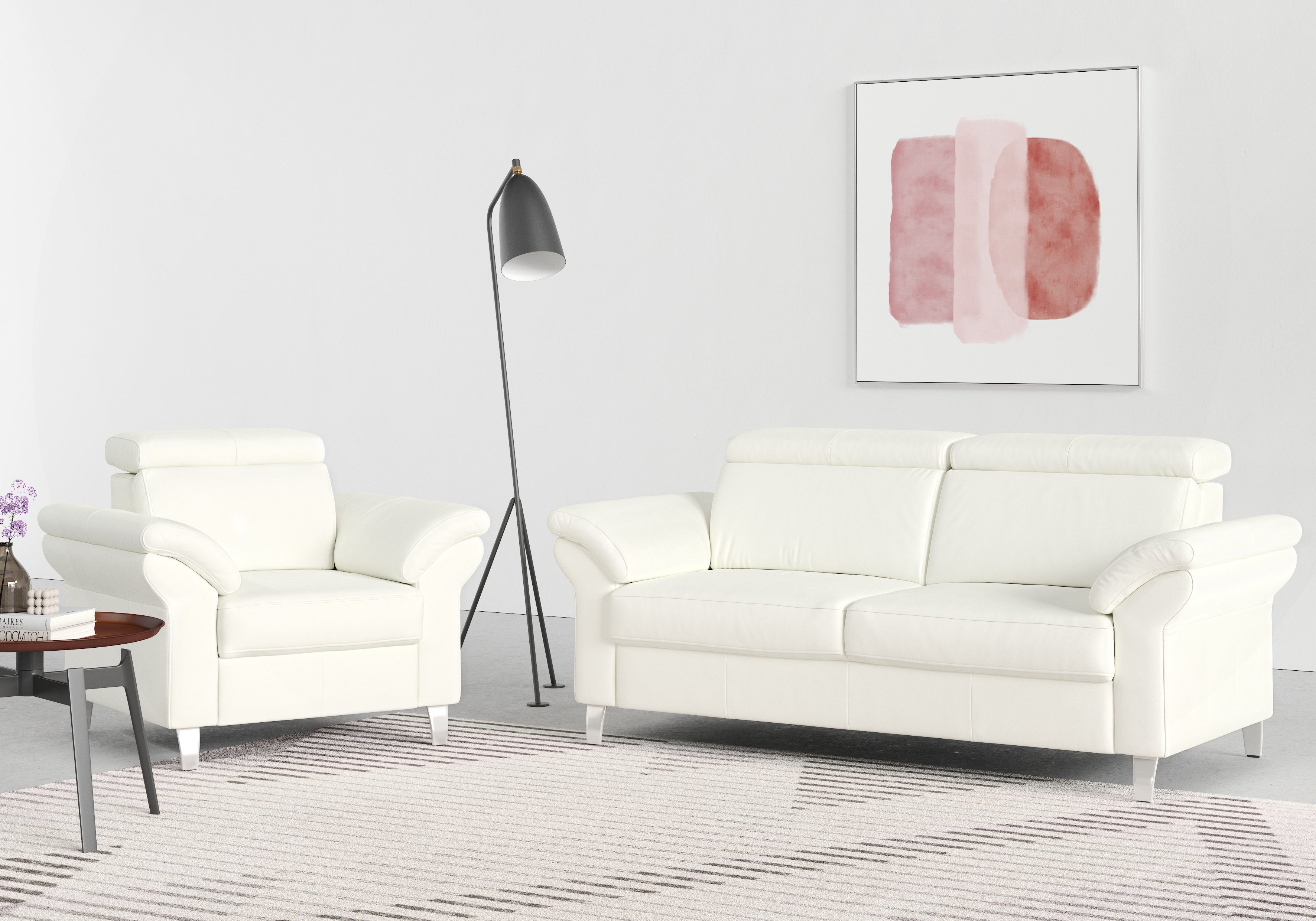 sit&more 2,5-zitsbank Arngast met binnenvering en verstelbare hoofdsteun
